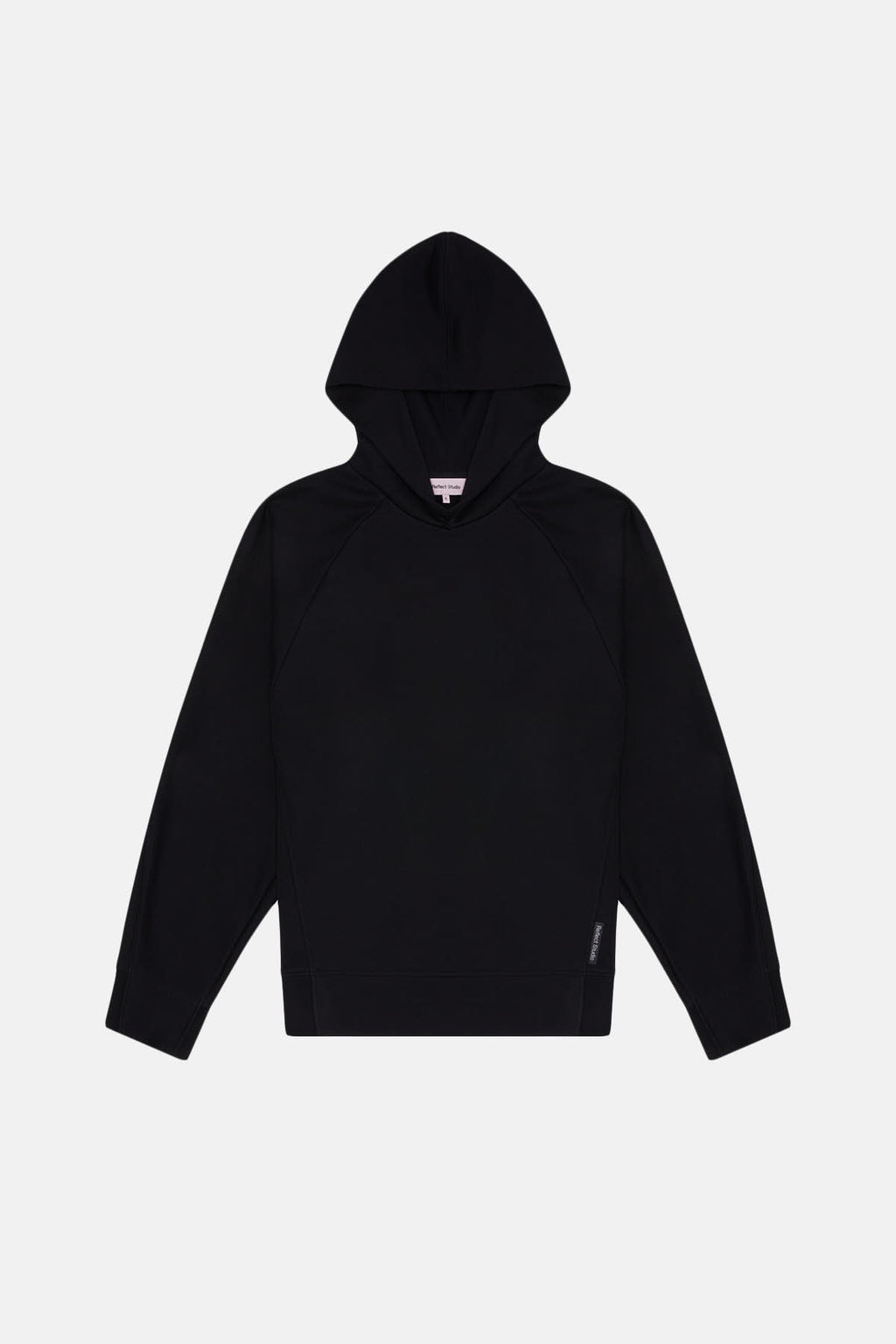 Logo Tag Relaxed Fit Hoodie - Black