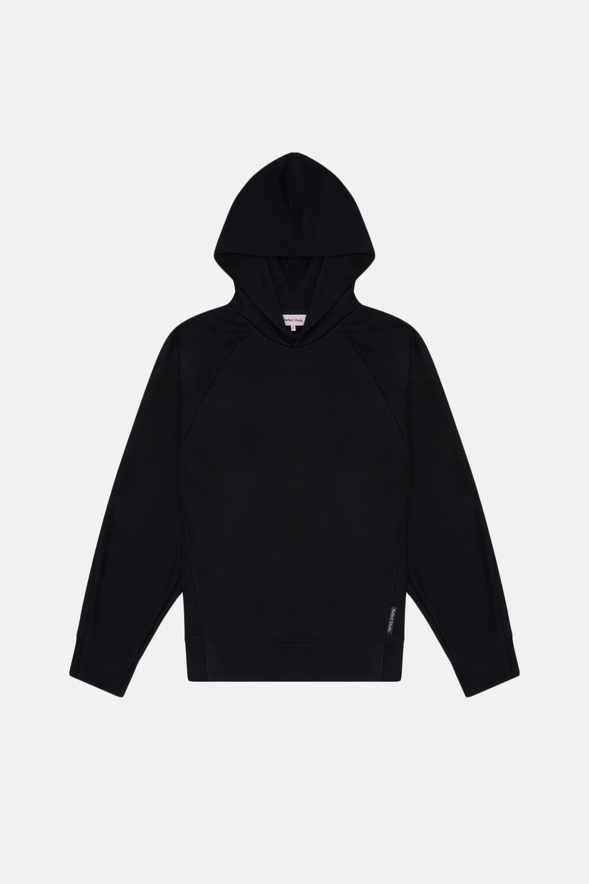 Logo Tag Relaxed Fit Hoodie - Black