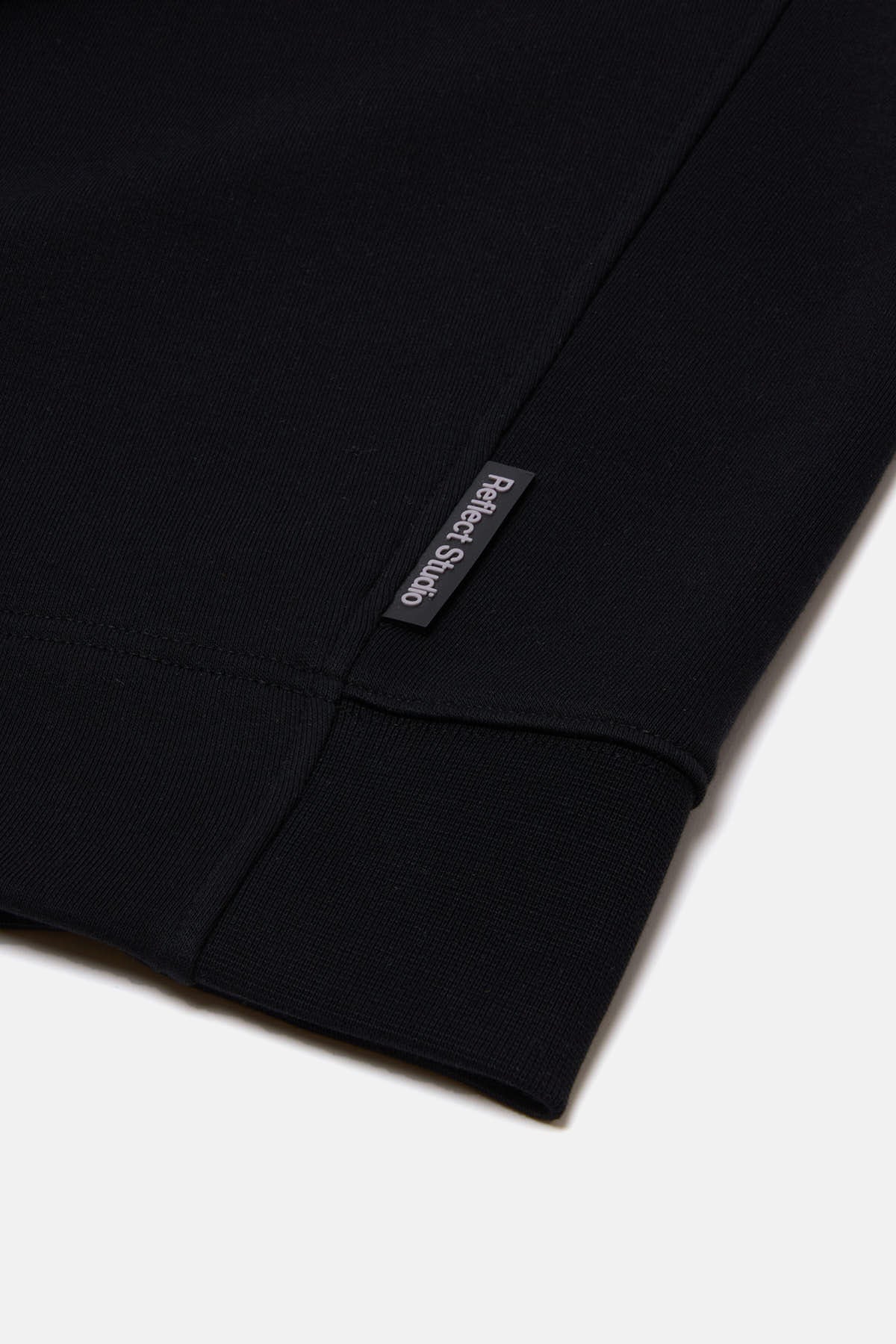 Logo Tag Relaxed Fit Hoodie - Black