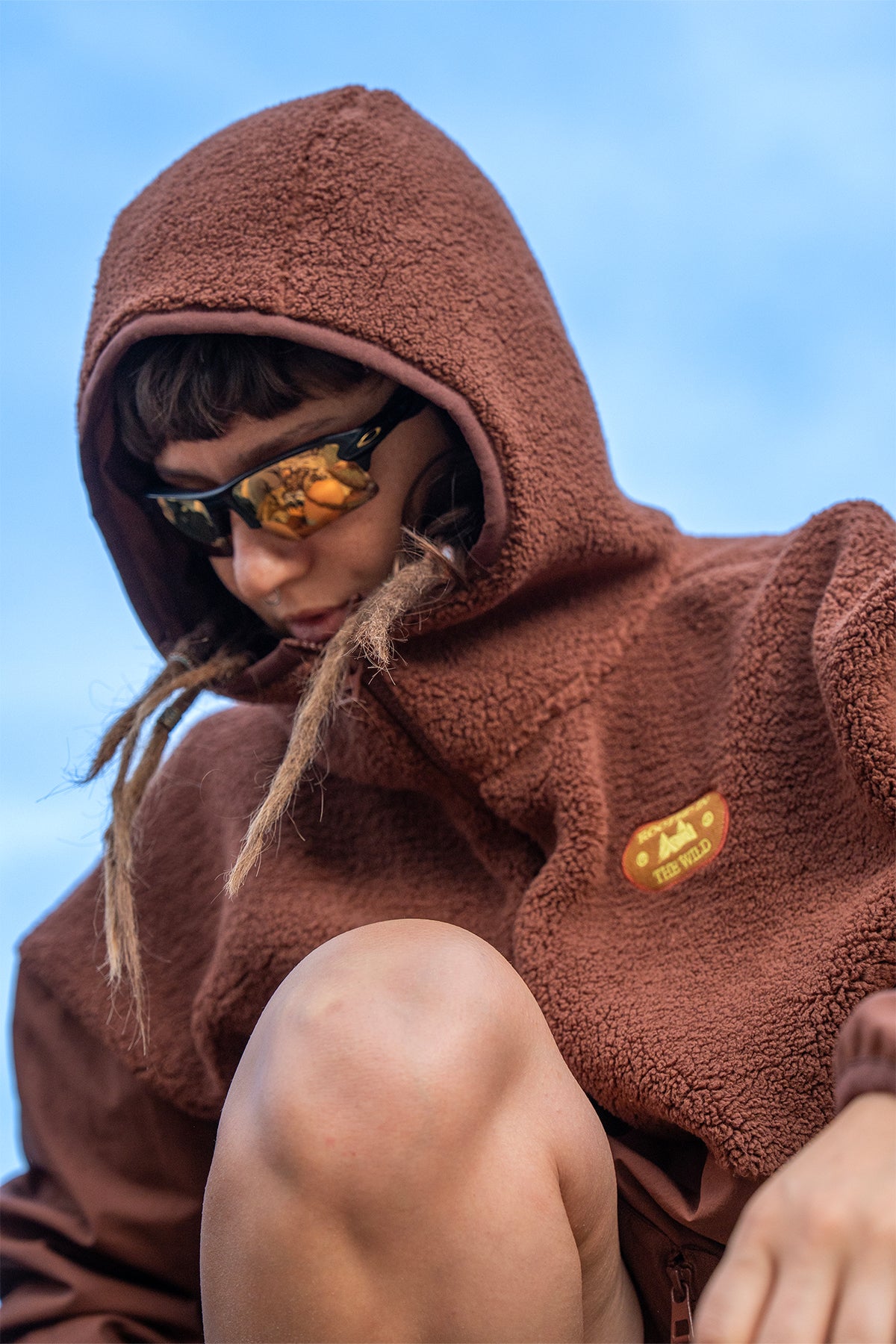 Rooted in the Wild Sherpa Ninja Hoodie - Kahverengi