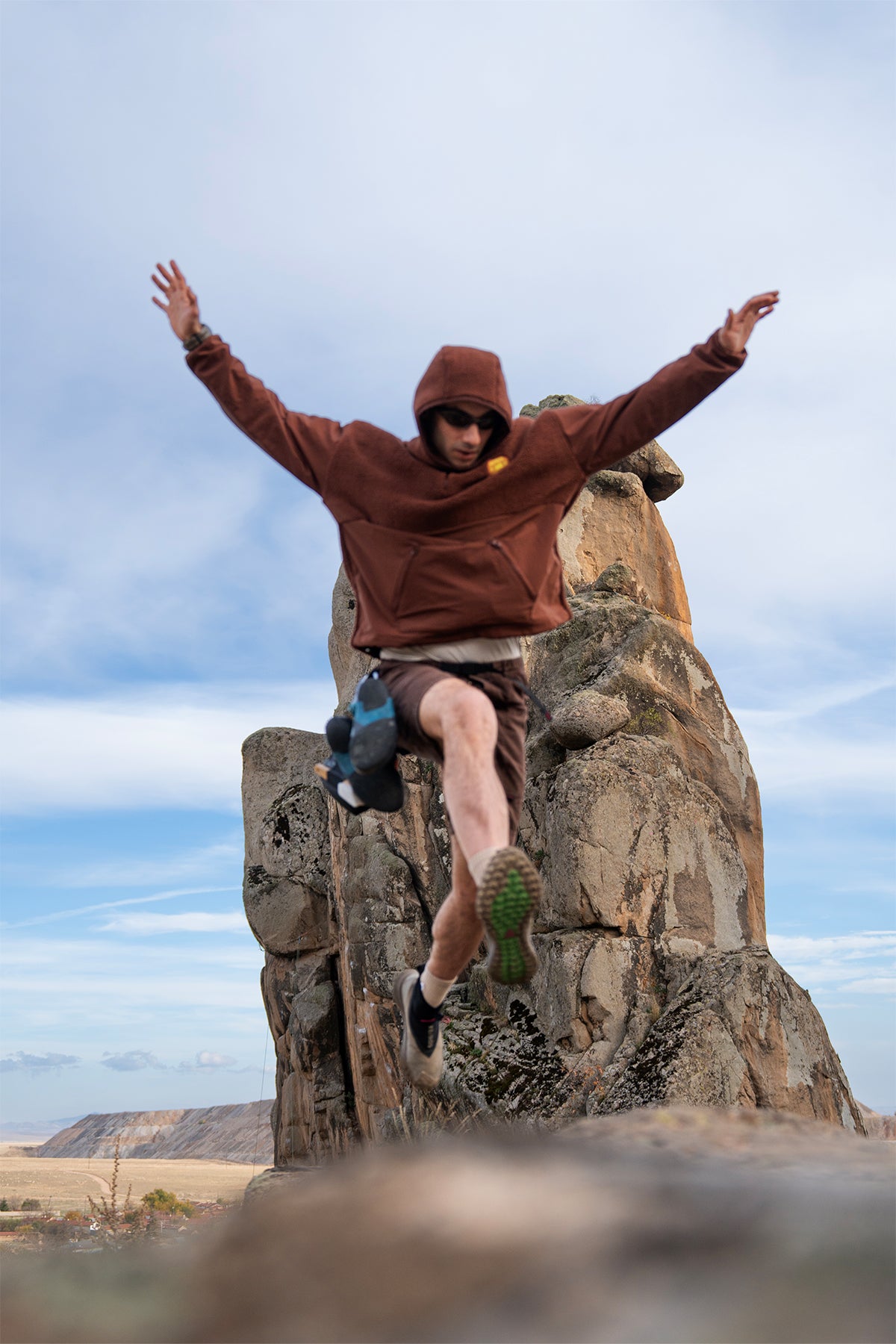 Rooted in the Wild Sherpa Ninja Hoodie - Kahverengi