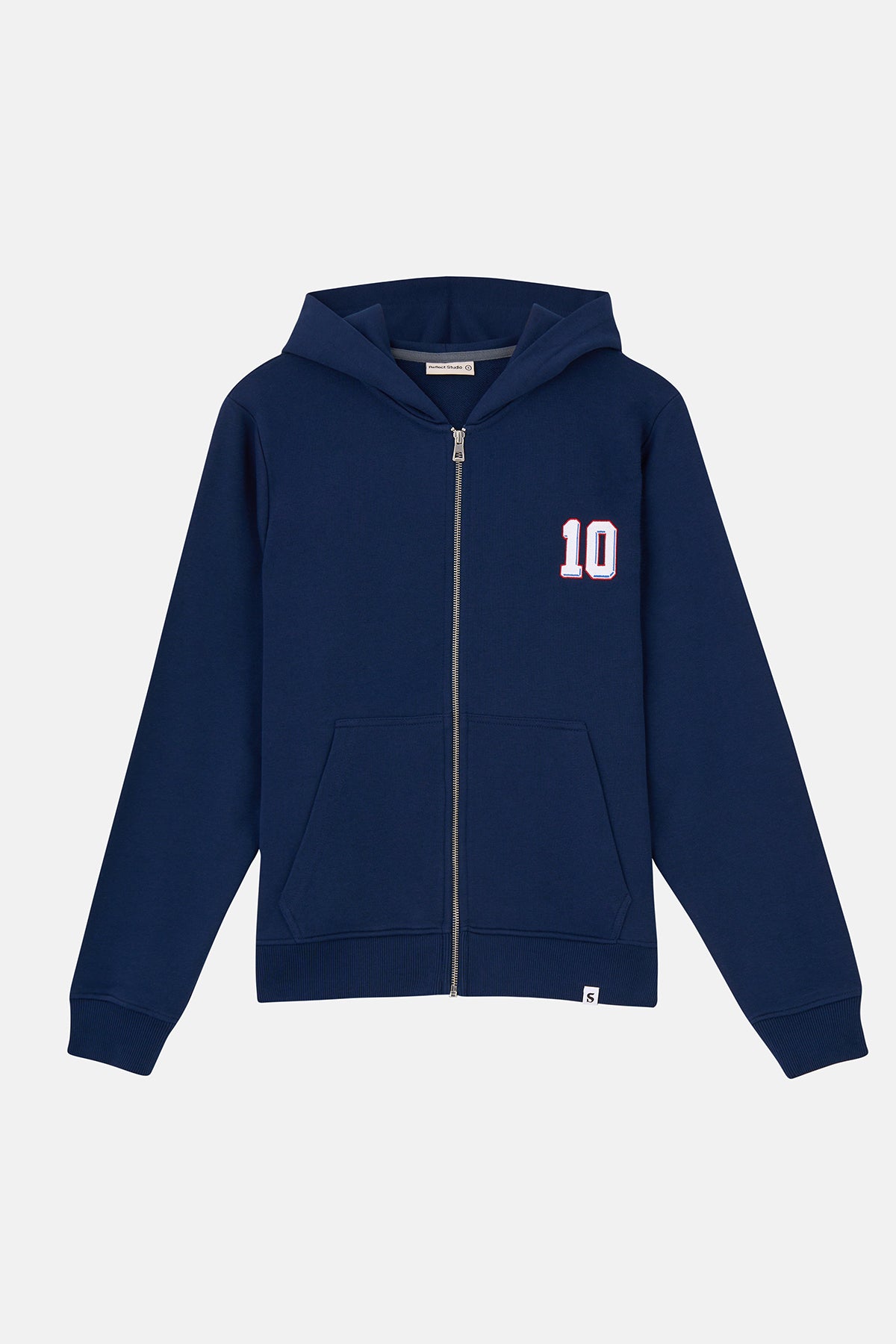 France 10 Soft Fleece Fermuarlı Hoodie - Lacivert