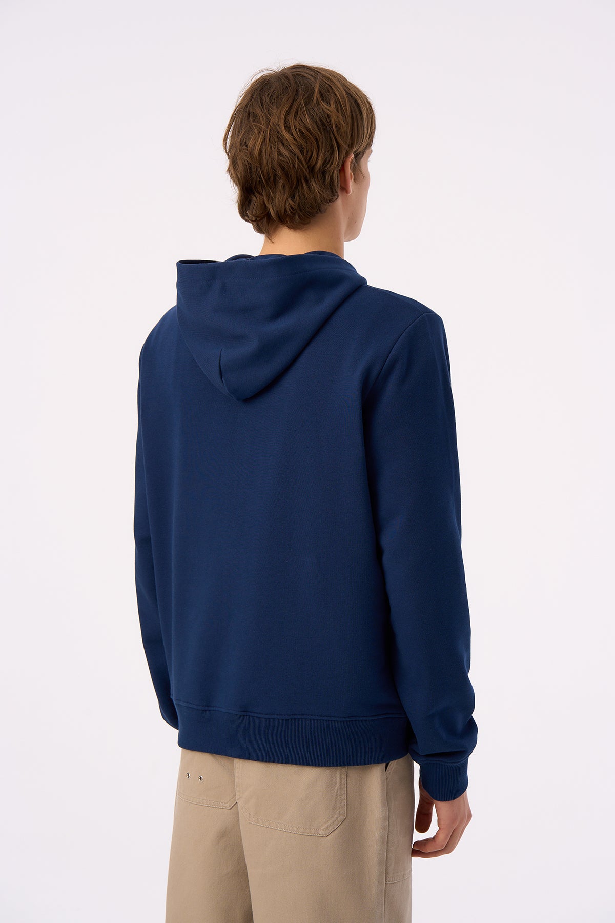 France 10 Soft Fleece Fermuarlı Hoodie - Lacivert
