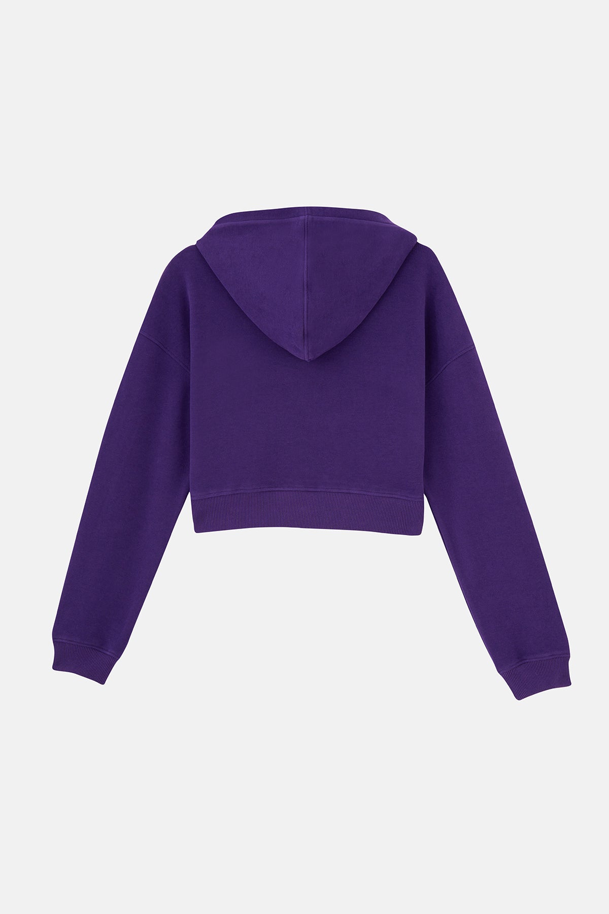 Dağ Ceylanı Crop SuperSoft Hoodie - Mor