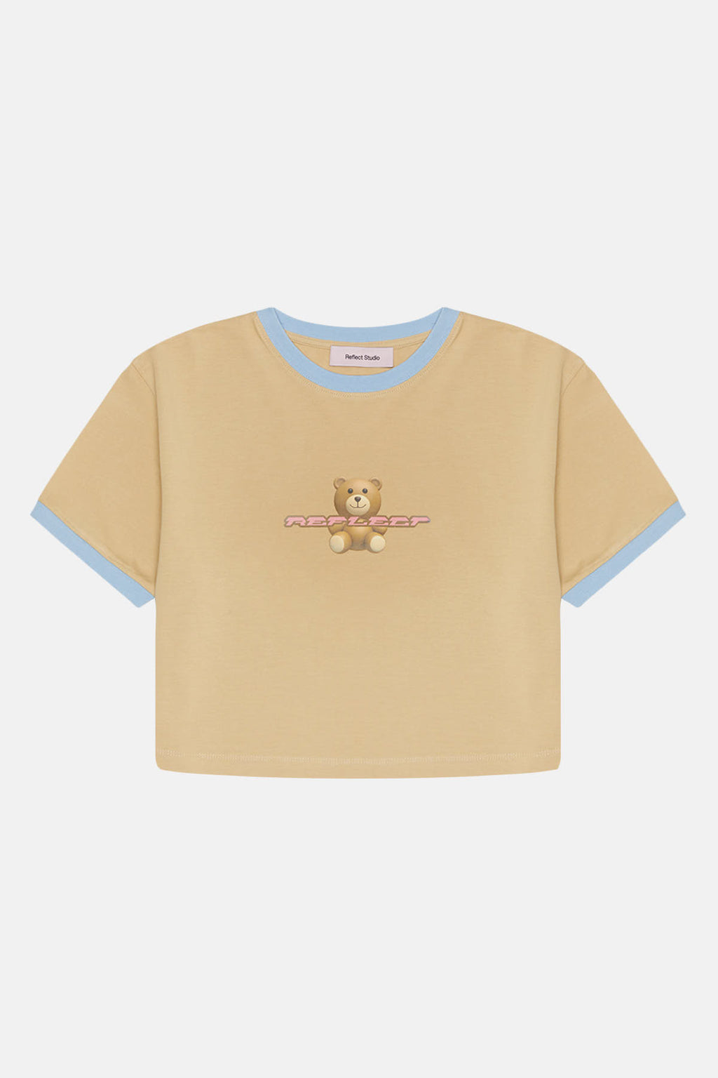 Teddy Bear Crop T-Shirt - Latte