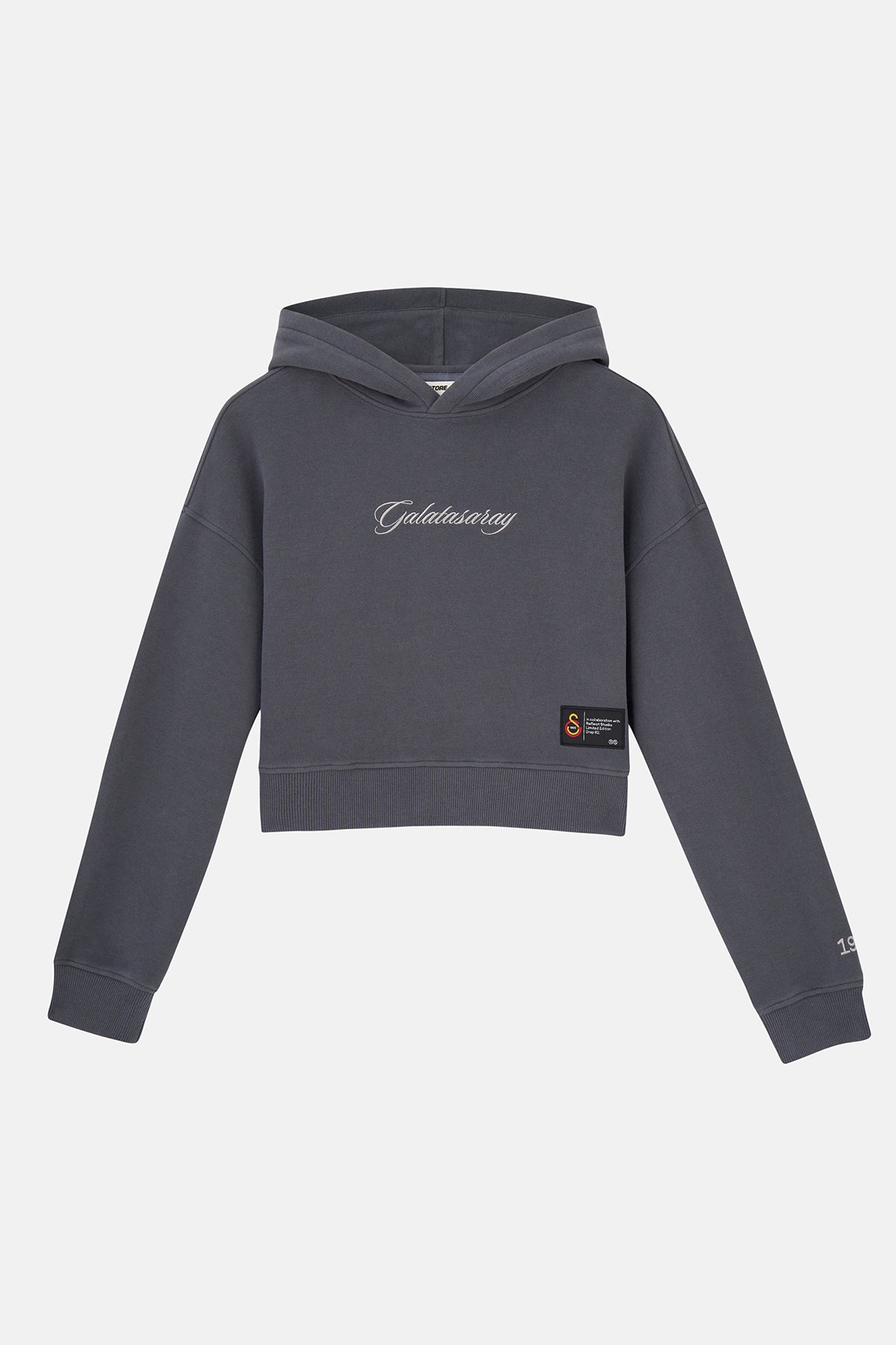 GS 1905 Kadın Crop SuperSoft Hoodie - Antrasit