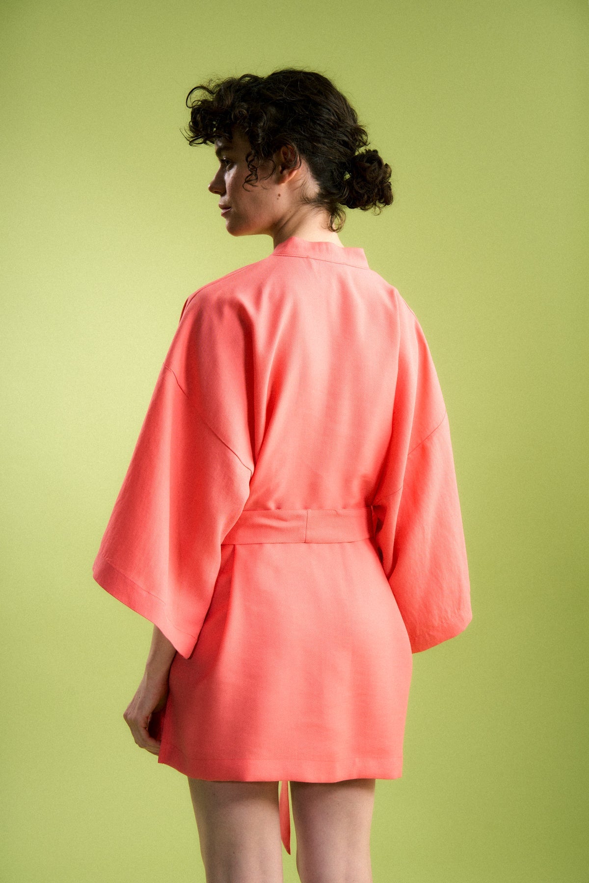 Goliath Kuş Kanatlı Kelebek TENCEL™  Kimono - Fuşya