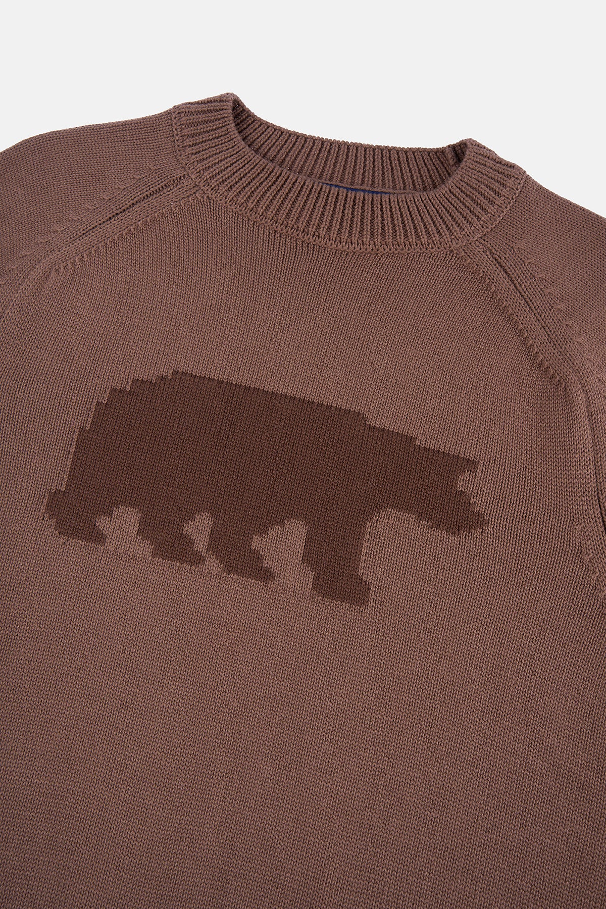 Bozayı Triko Crew Neck Sweater - Kahverengi
