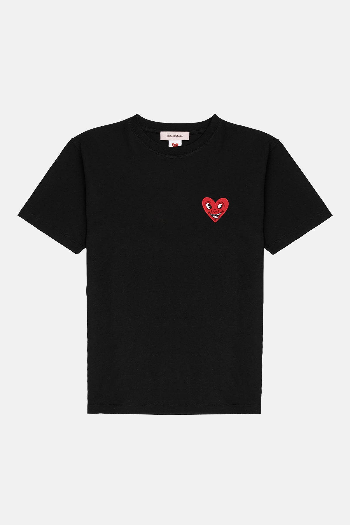 Heart Oversize Heavyweight T-Shirt - Siyah
