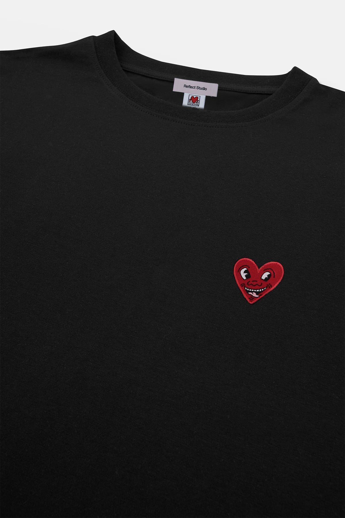 Heart Oversize Heavyweight T-Shirt - Siyah