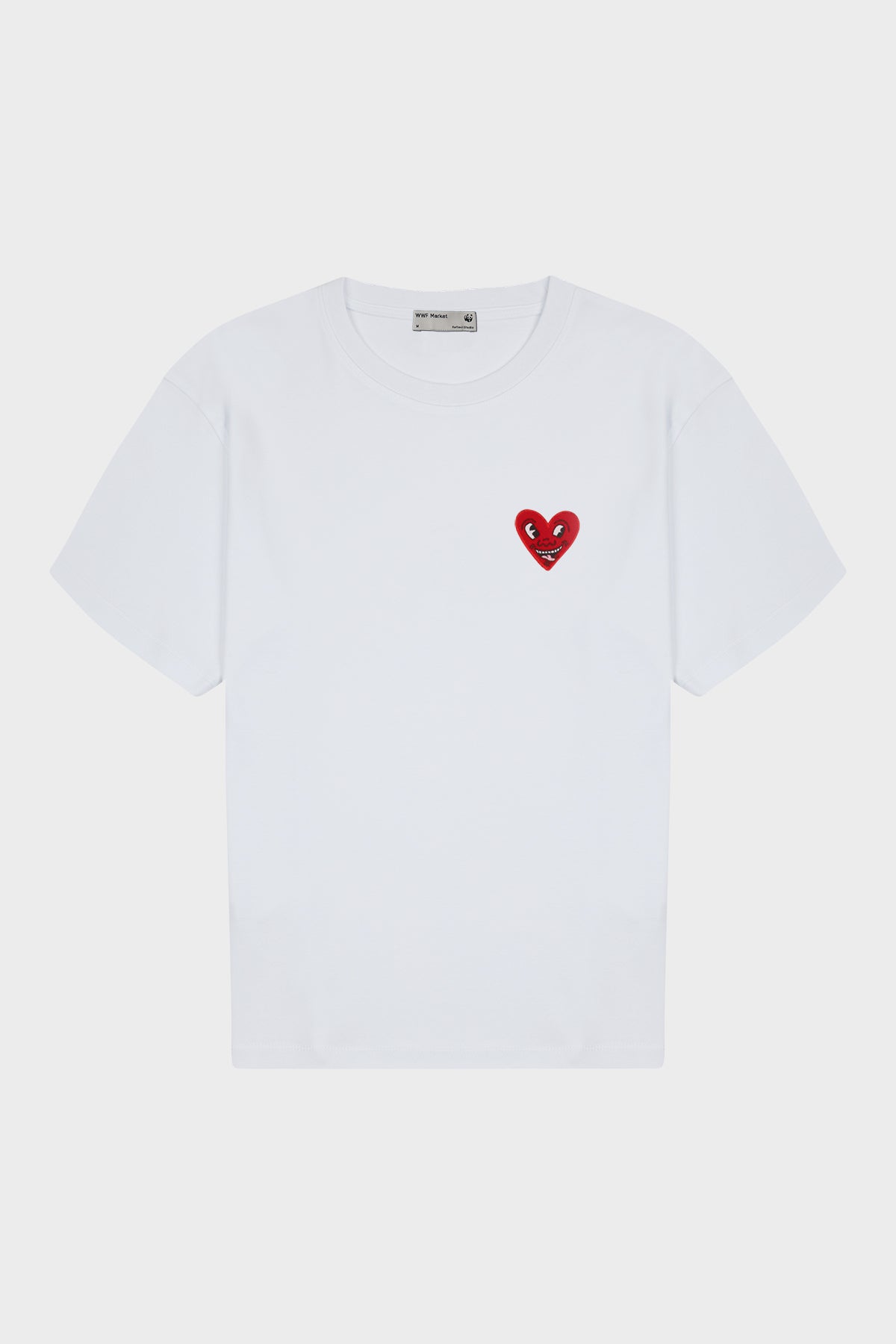 Keith Haring Oversize Heavyweight T-Shirt - Beyaz