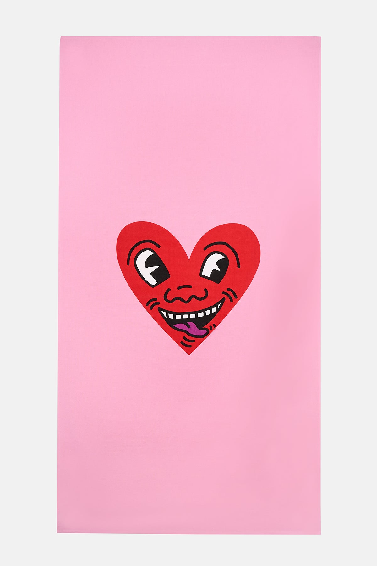 Keith Haring Heart Havlu - Pembe