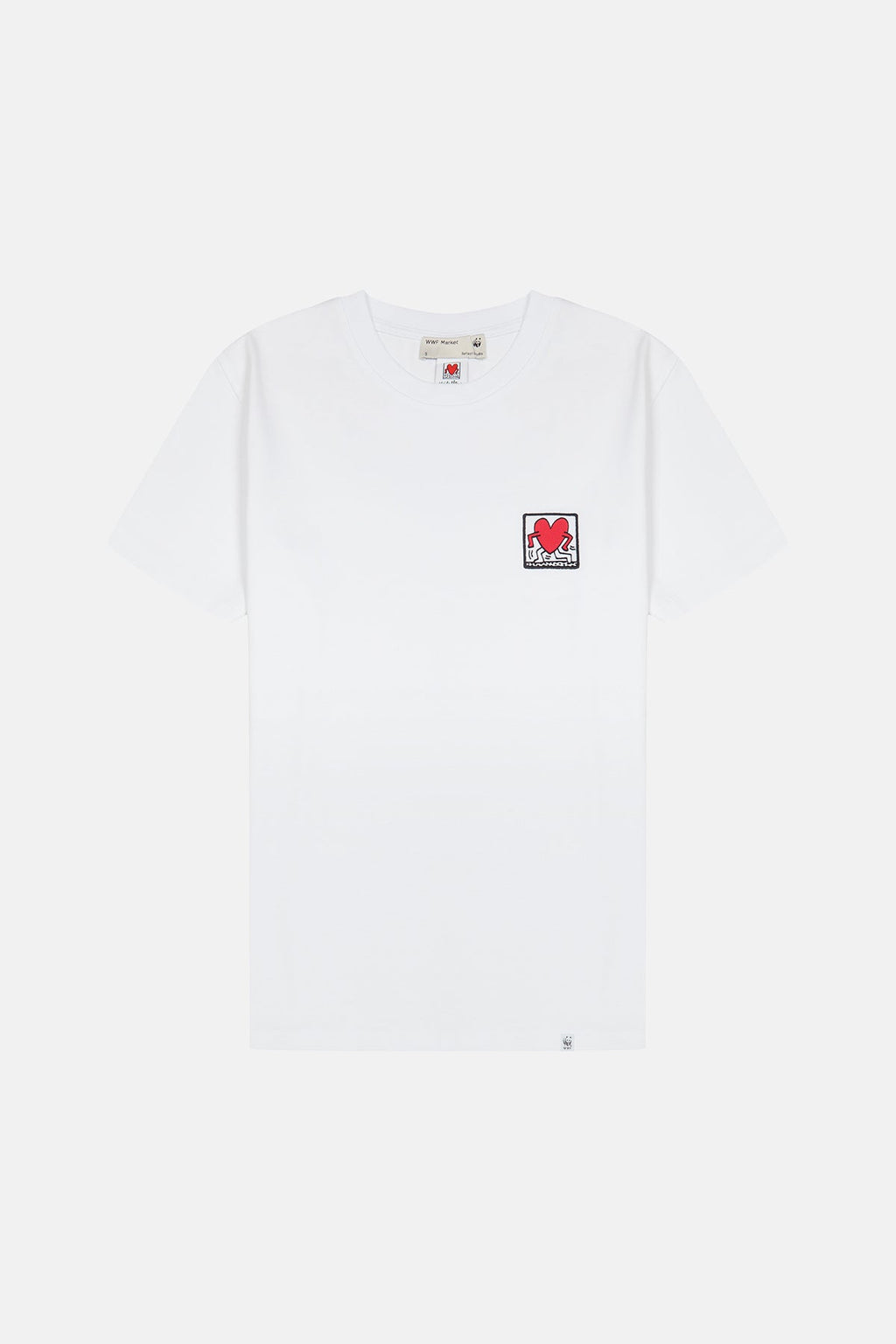 Keith Haring Hug Heavyweight T-Shirt - Beyaz