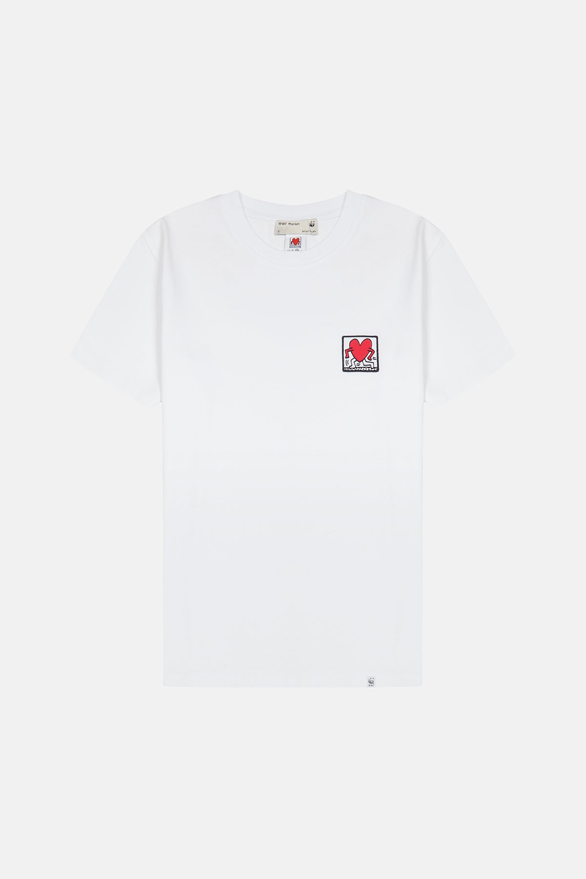 Keith Haring Hug Heavyweight T-Shirt - Beyaz