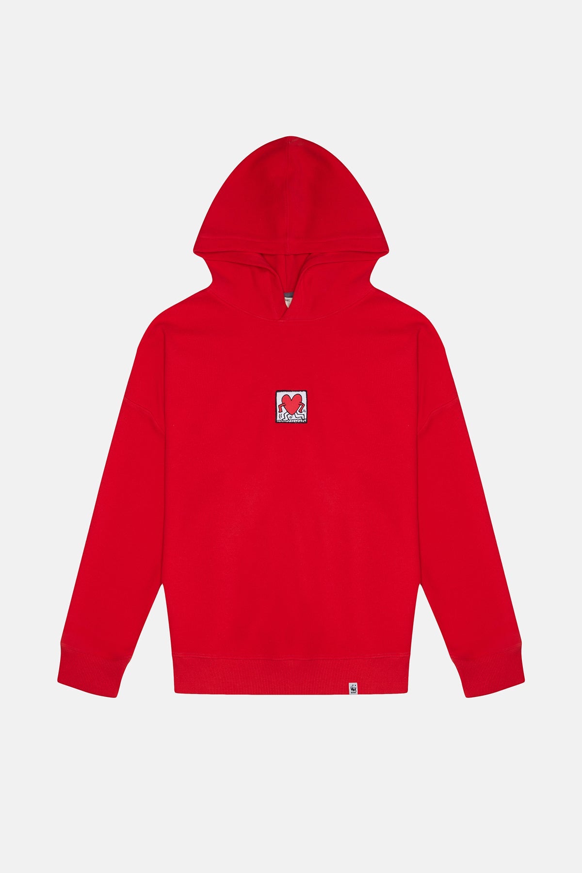 Keith Haring Love SuperSoft Hoodie - Kırmızı