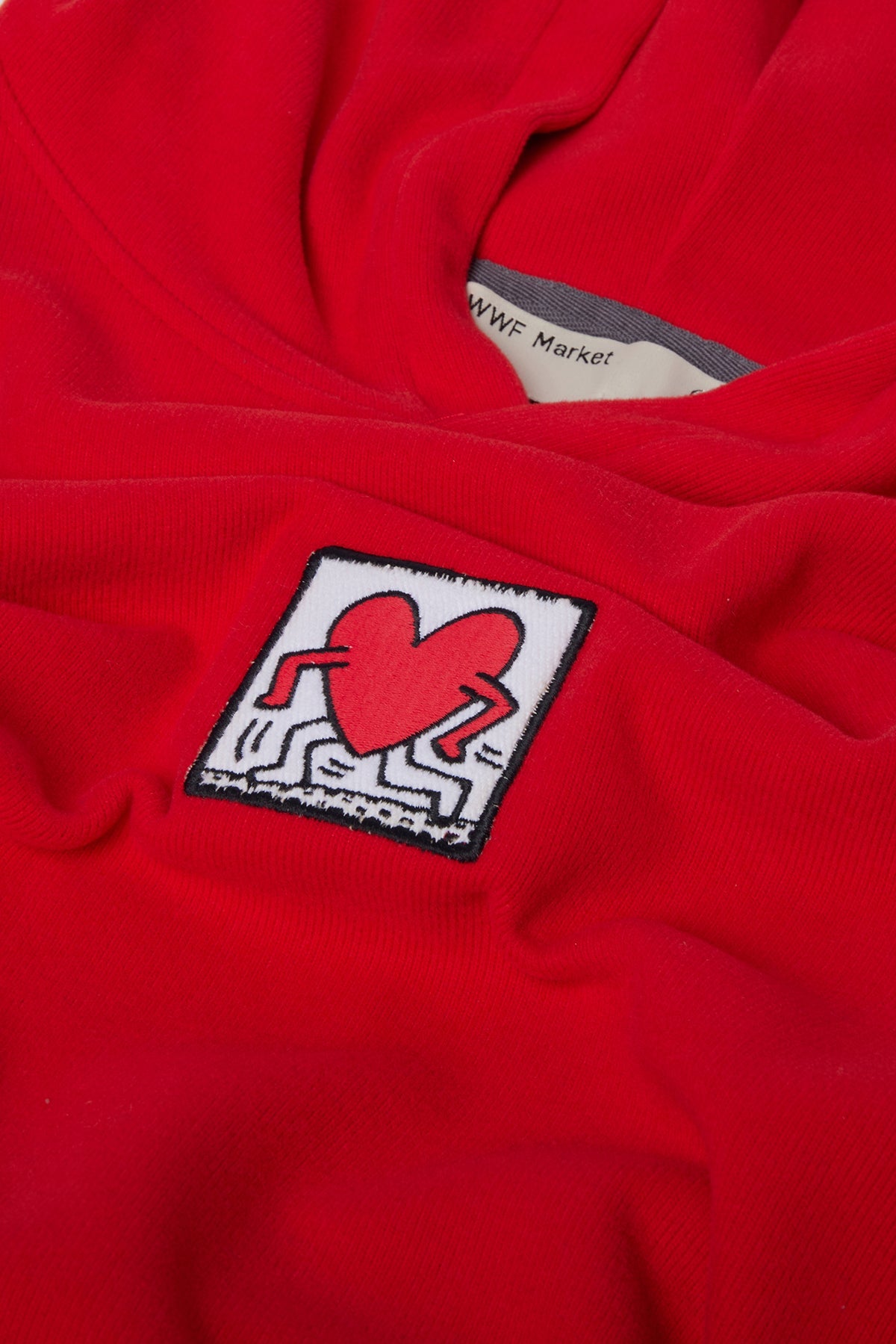 Keith Haring Love SuperSoft Hoodie - Kırmızı