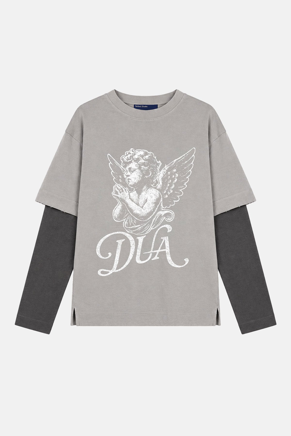 Murda Dua Double Sleeve T-Shirt - Gri