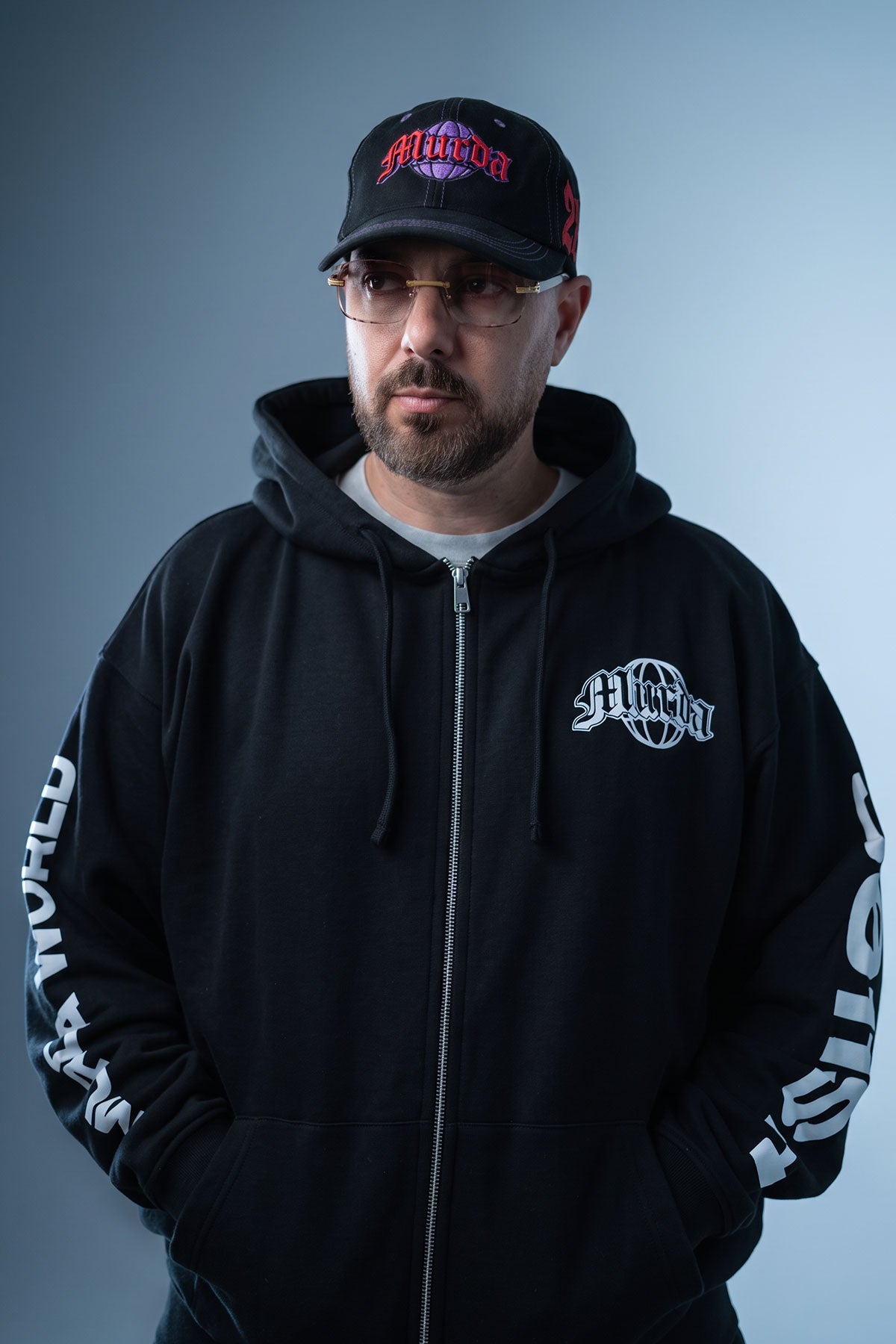 Murda 28 Full-Zip Hoodie - Siyah