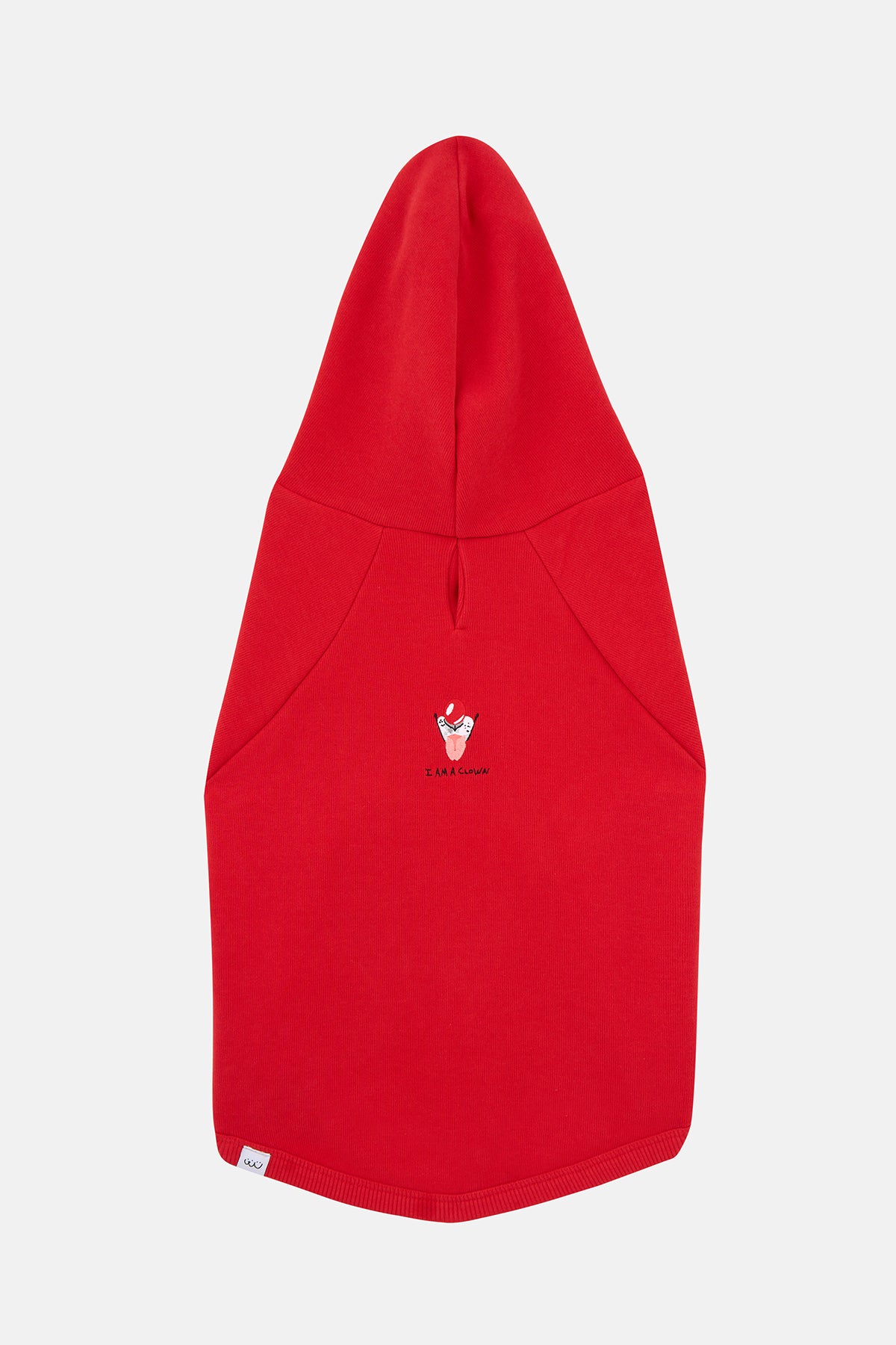 Clown SuperSoft Köpek Hoodie - Kırmızı