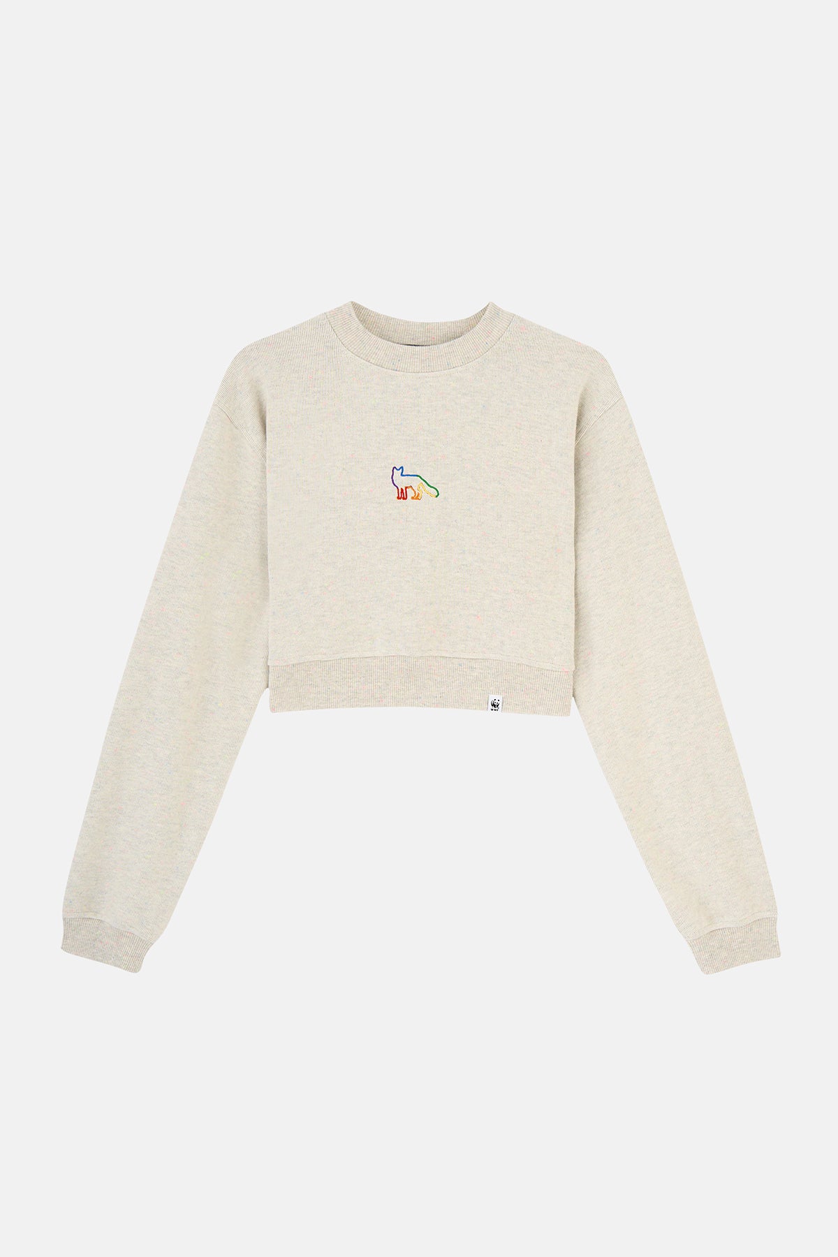 Kızıl Tilki SuperSoft Crop Sweatshirt - Nopeli Gri