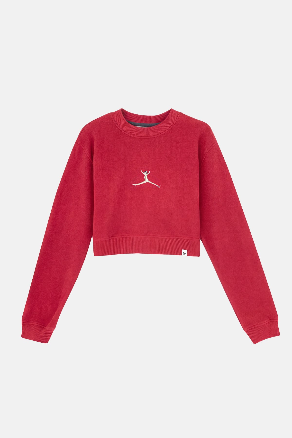 Perfect 10 SuperSoft Crop Sweatshirt - Bordo