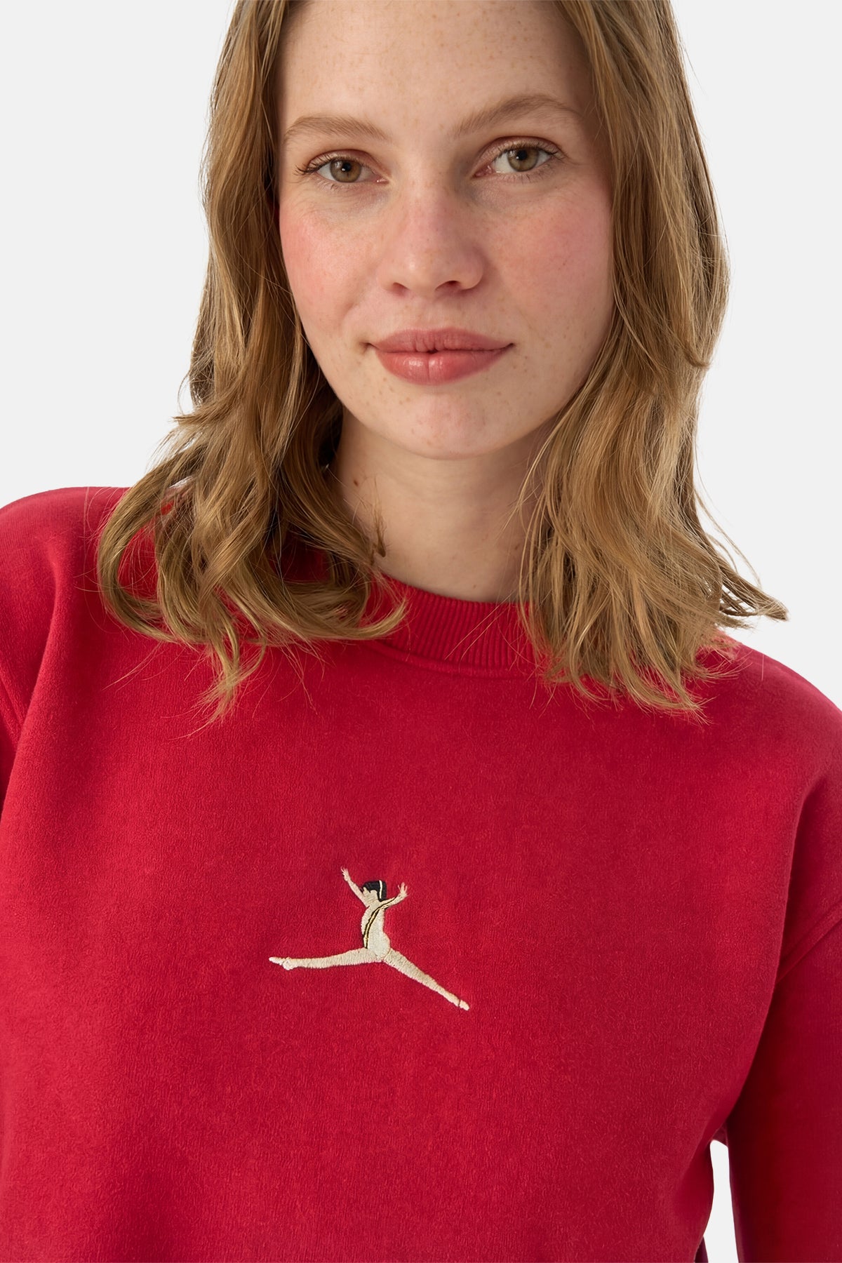 Perfect 10 SuperSoft Crop Sweatshirt - Bordo