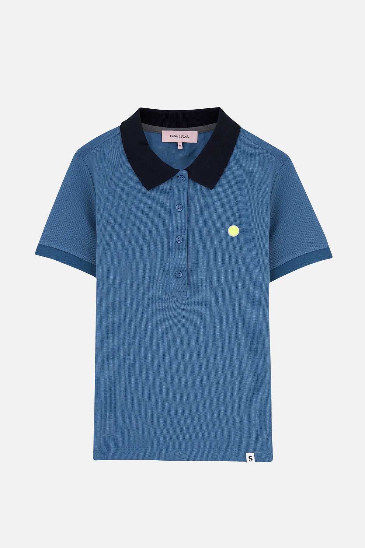 Tennis Ball Polo Yaka Kadın T-Shirt - Mavi
