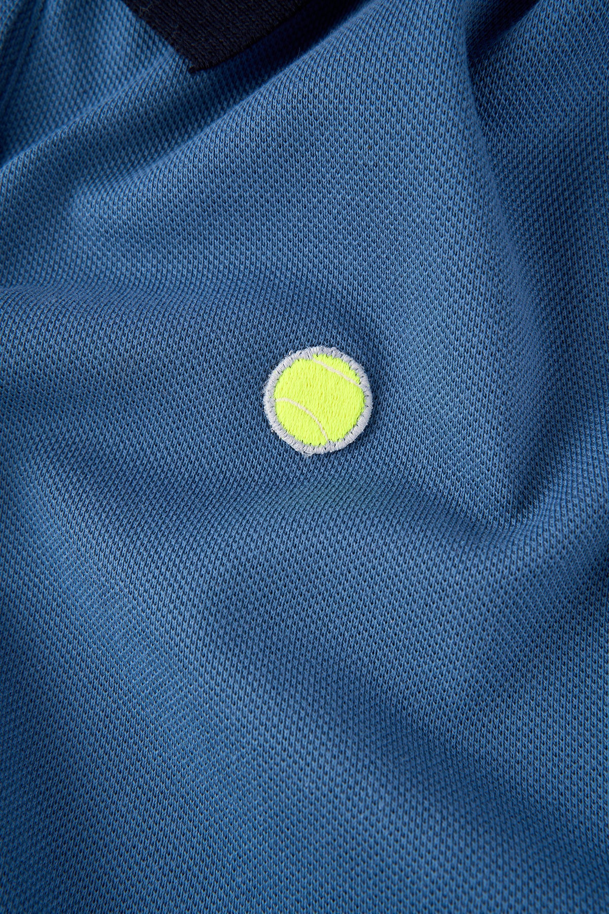 Tennis Ball Polo Yaka Kadın T-Shirt - Mavi