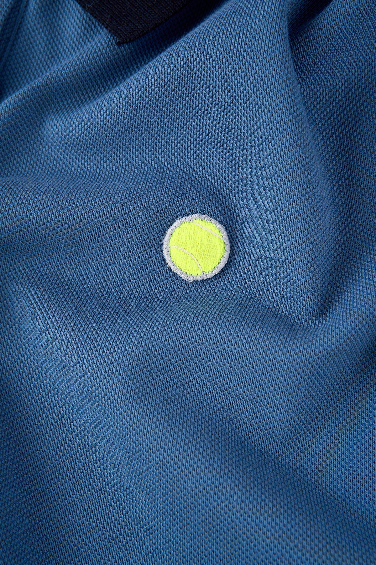 Tennis Ball Polo Yaka Kadın T-Shirt - Mavi