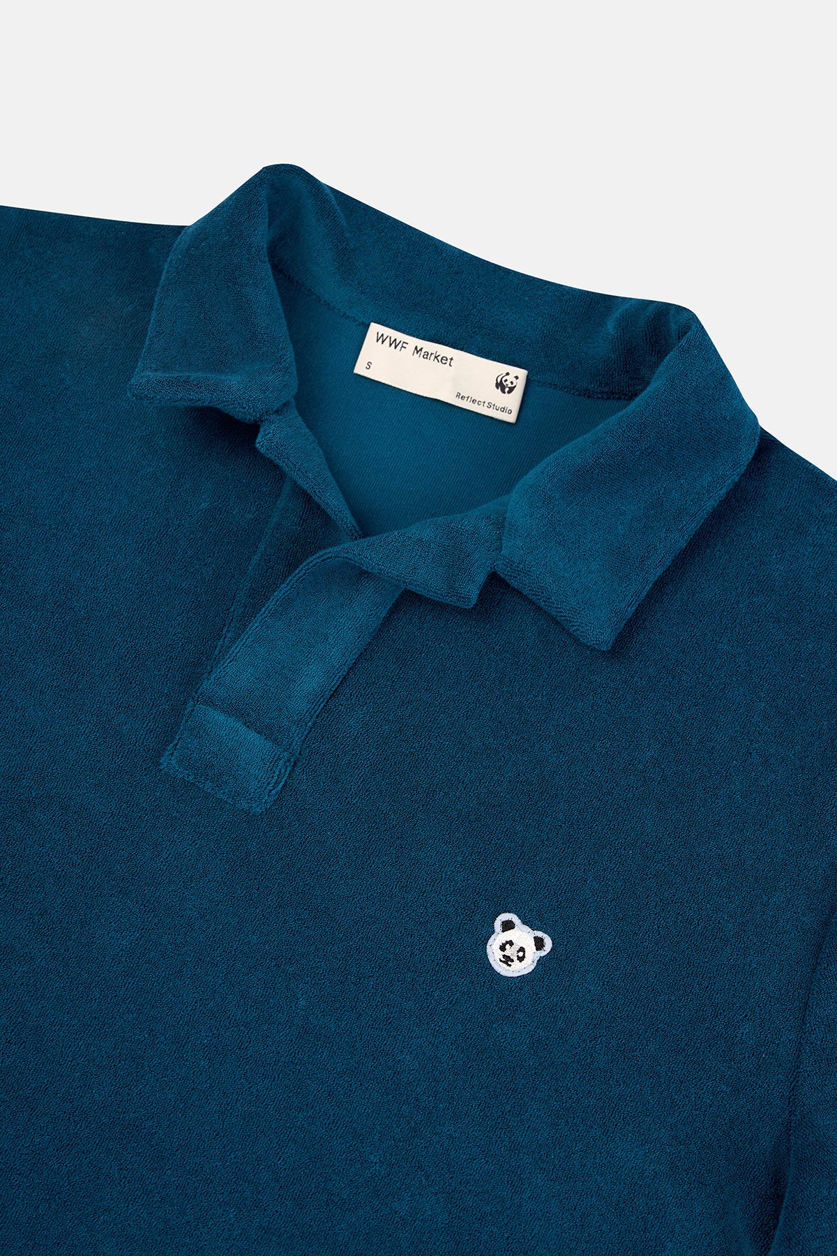 Panda Terry Polo T-shirt - Petrol Yeşili