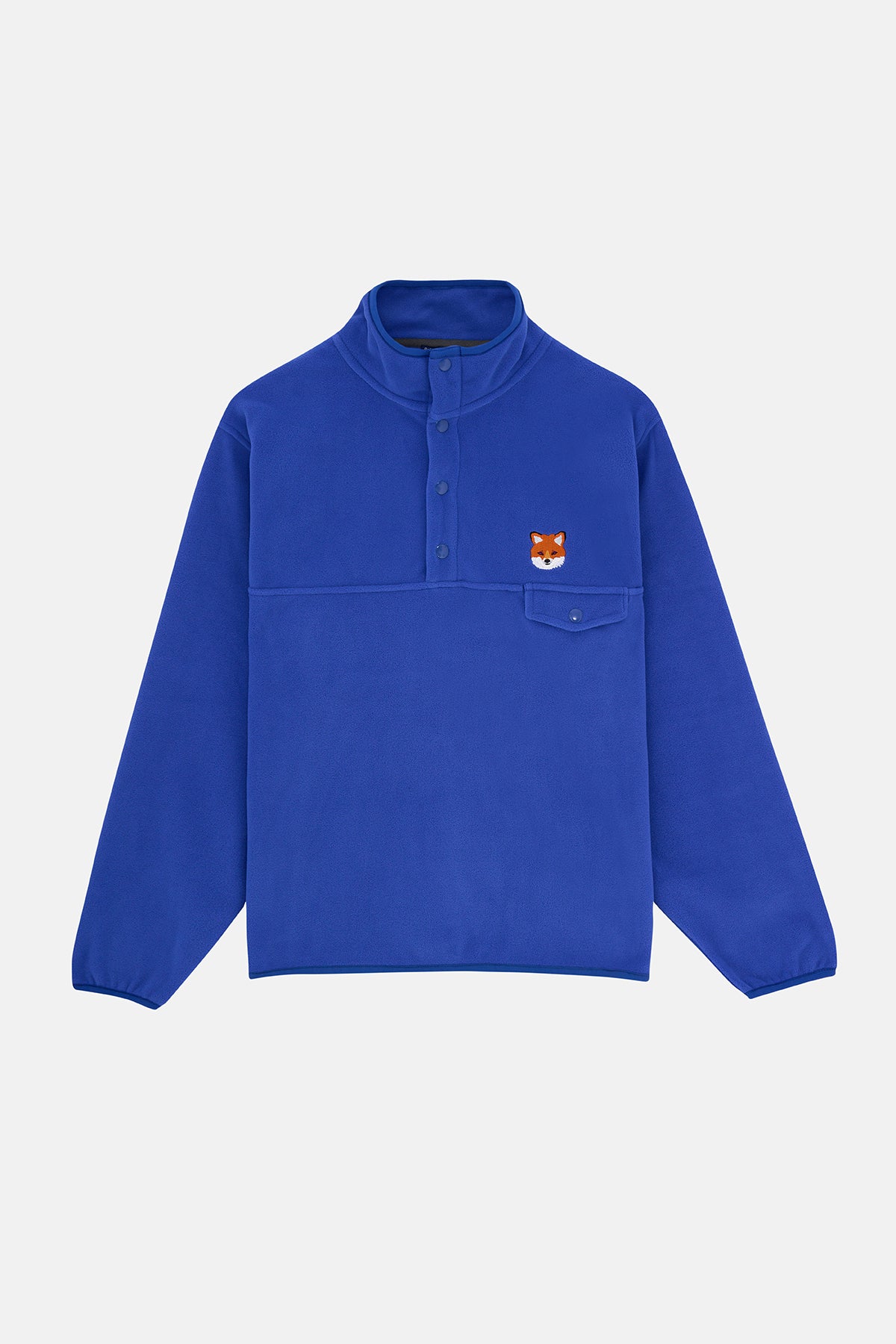 Kızıl Tilki Polar Popover Sweatshirt - Saks mavi