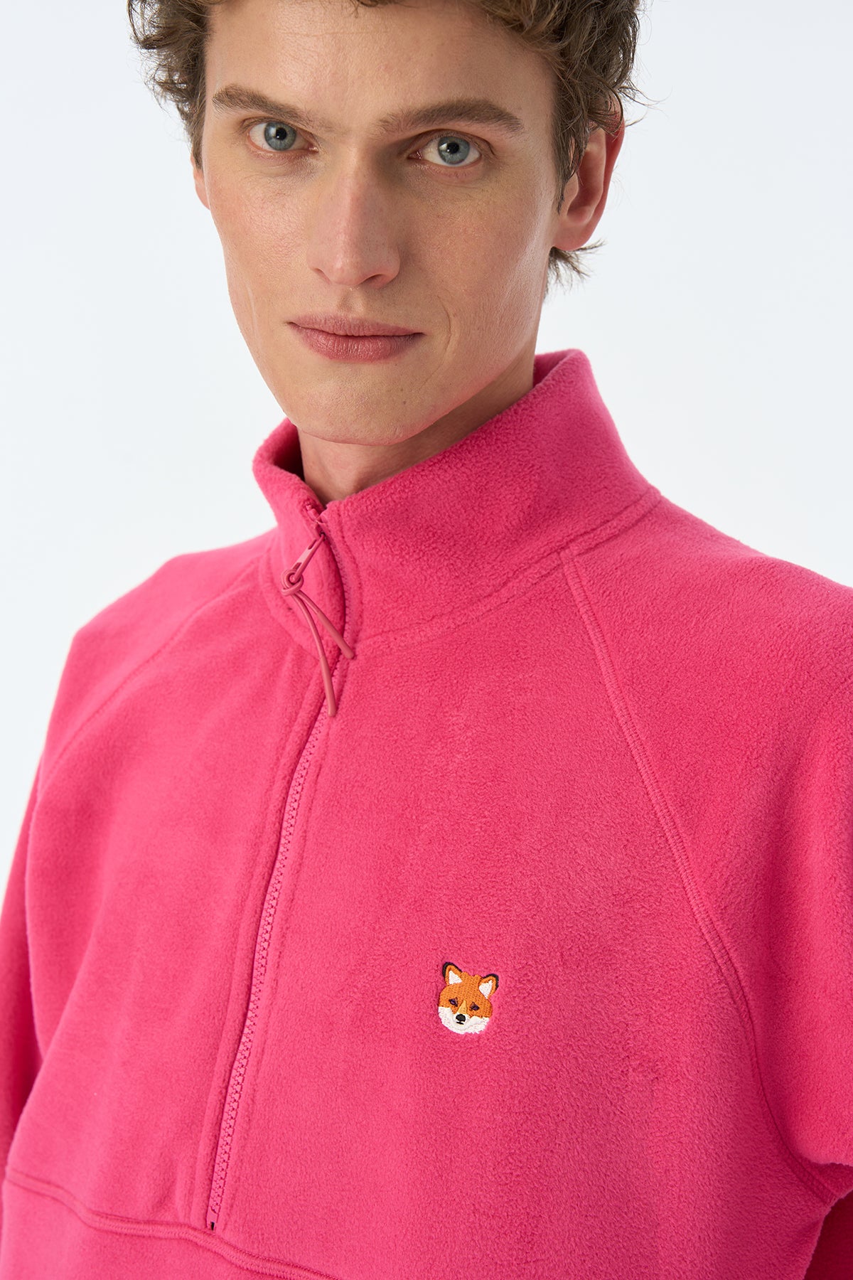 Kızıl Tilki Half-Zip Polar - Fuşya