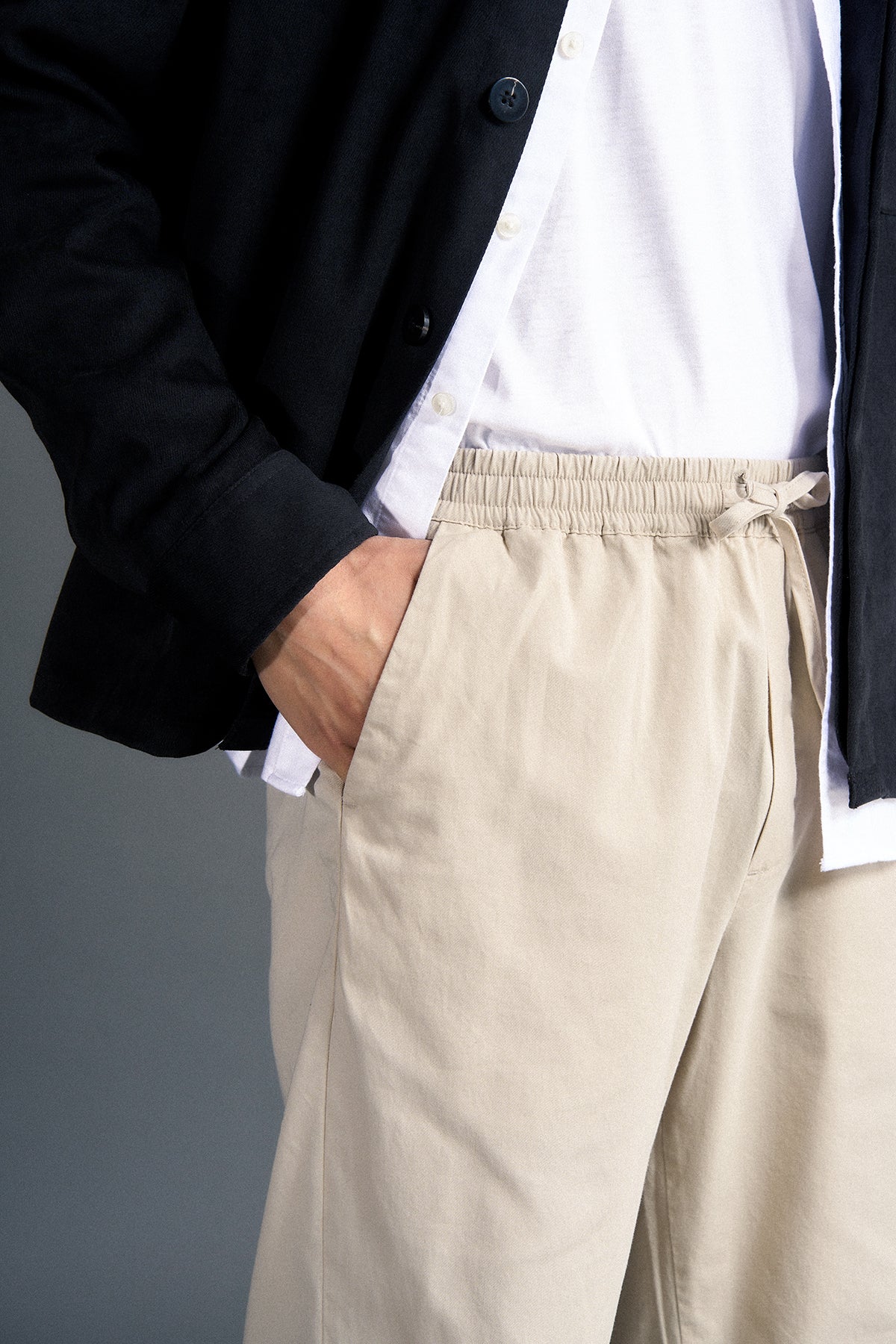 Relaxed Fit Erkek Pantolon - Bej