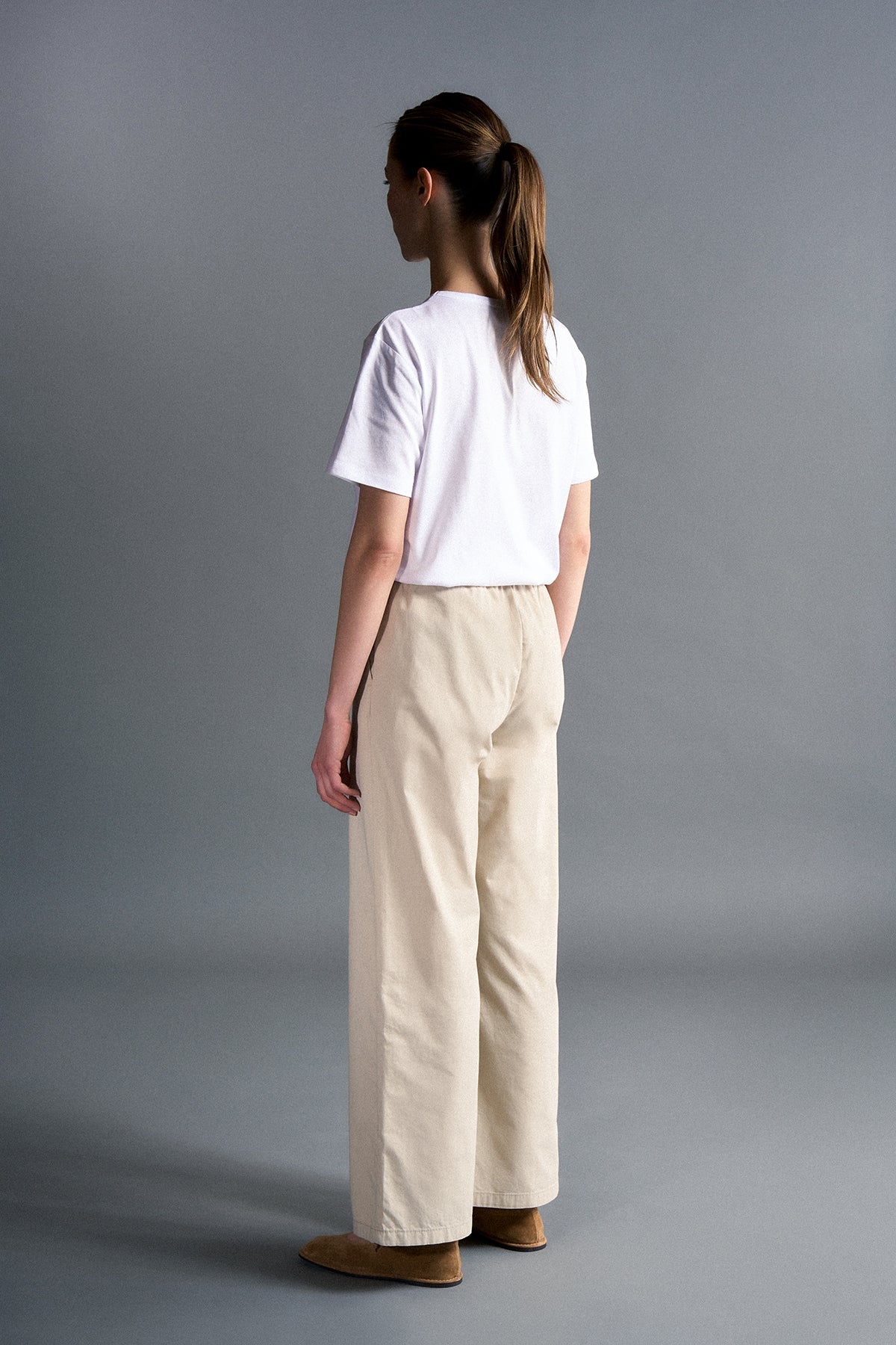 Relaxed Fit Kadın Pantolon - Bej