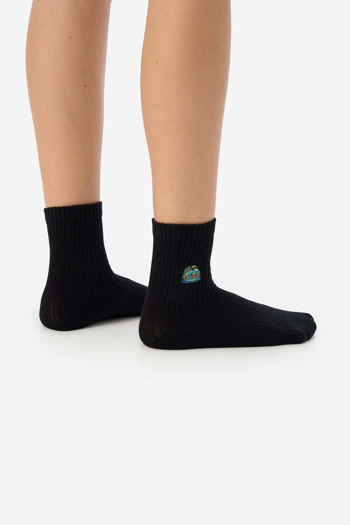 Crying Pepe Havlu Çorap - Siyah