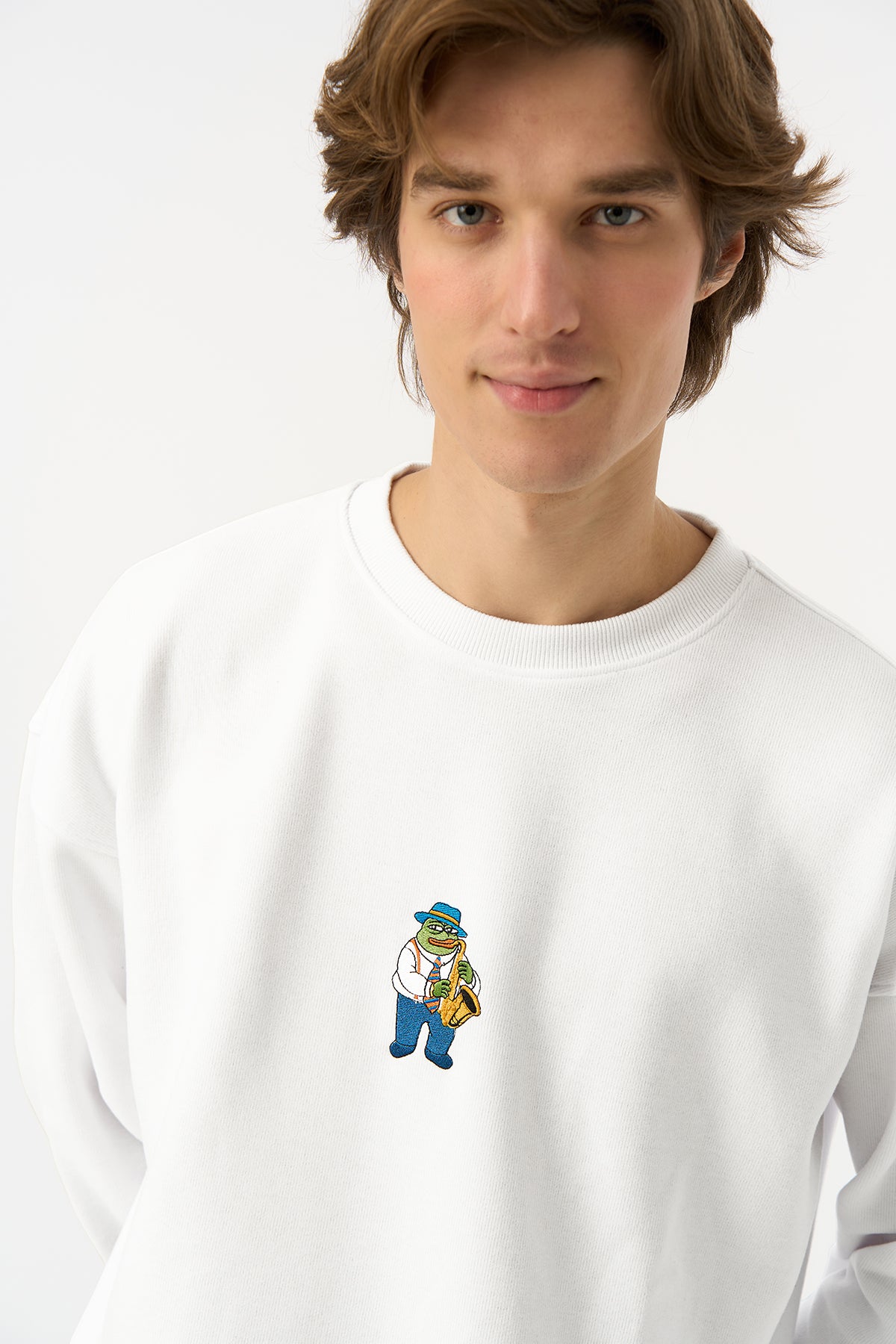 Jazzy Pepe Pepe SuperSoft Sweatshirt - Beyaz