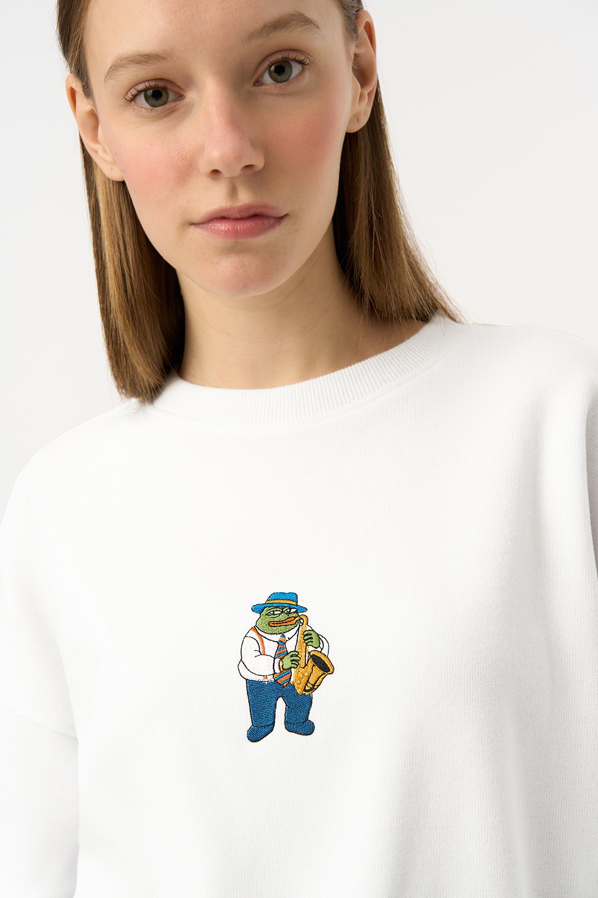 Jazzy Pepe Pepe SuperSoft Sweatshirt - Beyaz