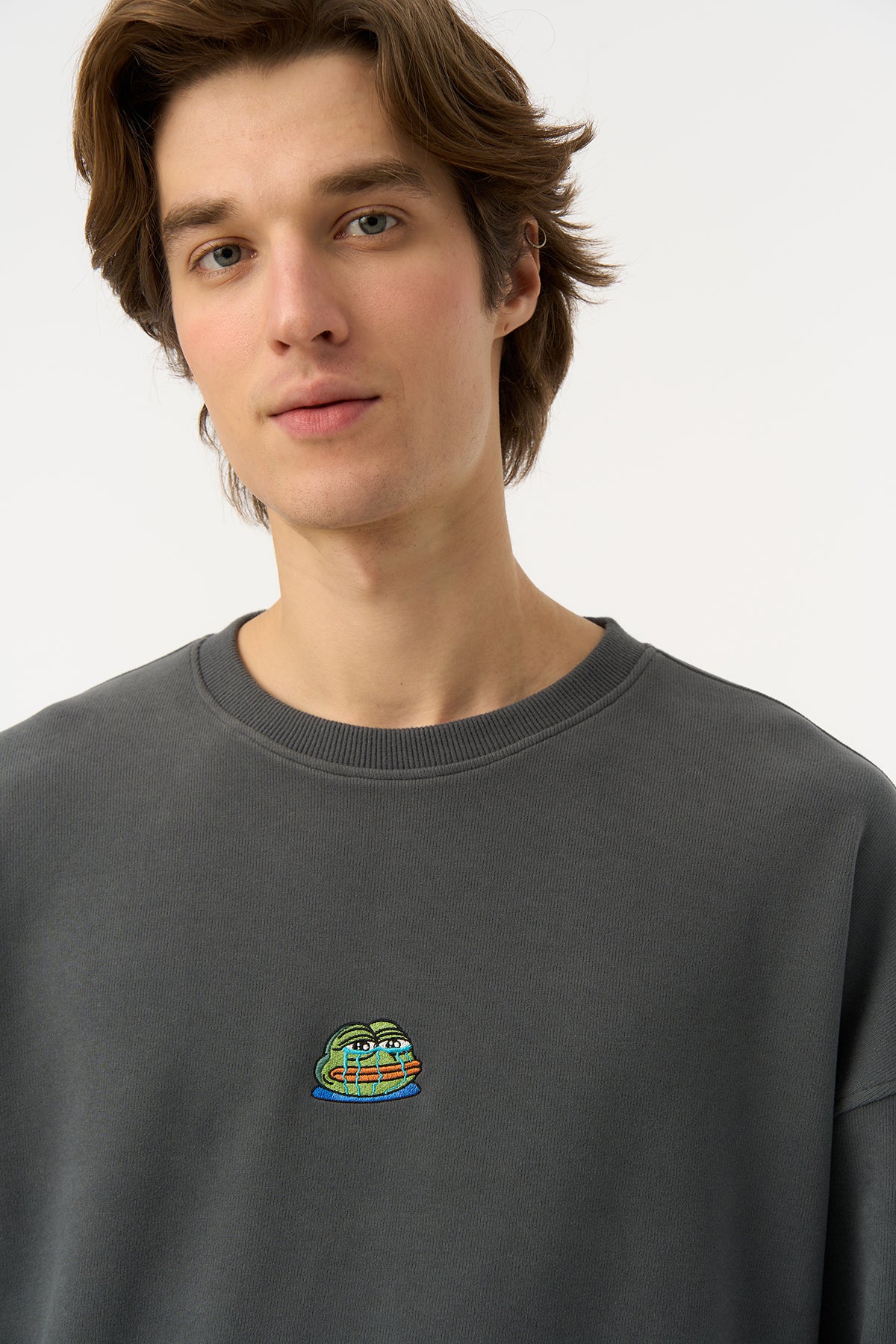 Crying Pepe SuperSoft Sweatshirt - Antrasit
