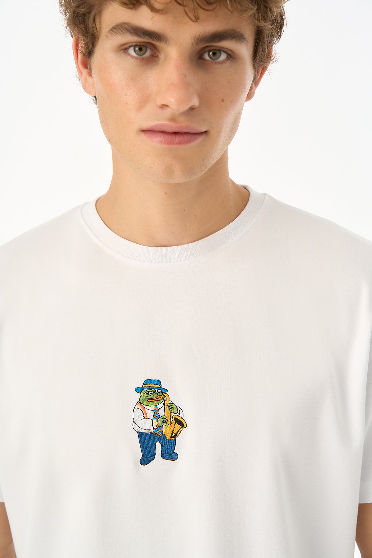 Jazzy Pepe Premium T-shirt - Beyaz