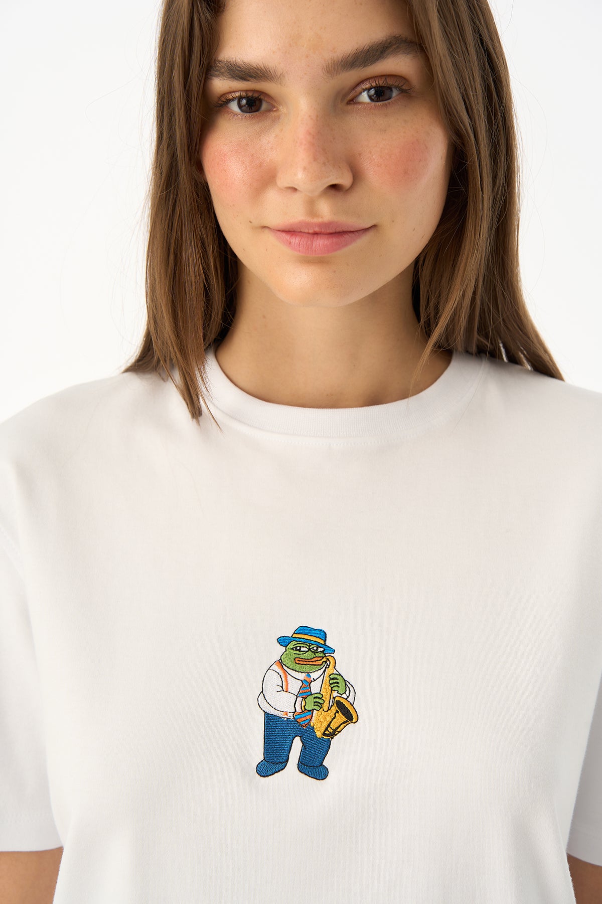 Jazzy Pepe Premium T-shirt - Beyaz