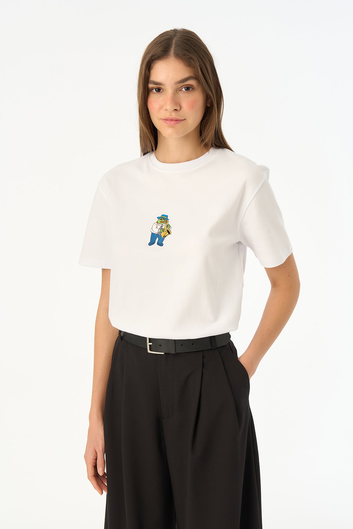 Jazzy Pepe Premium T-shirt - Beyaz