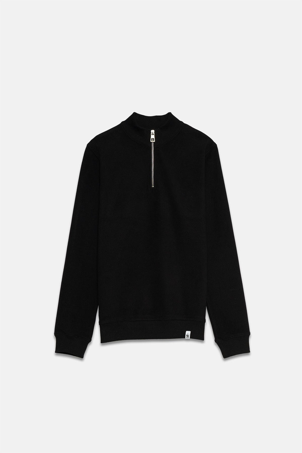 Basic SuperSoft Quarter-Zip Sweatshirt - Siyah