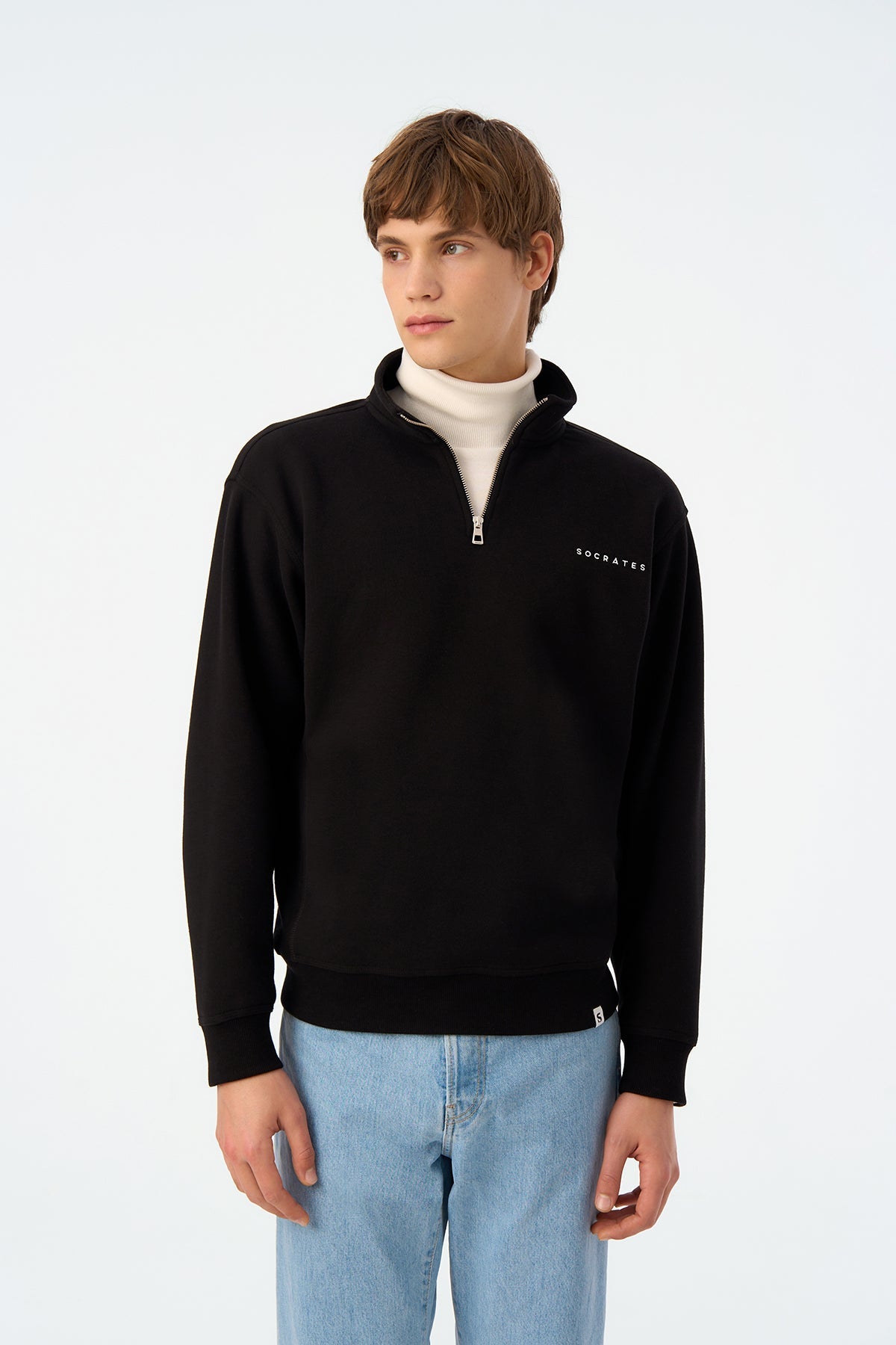 Socrates Quarter-Zip Sweatshirt - Siyah