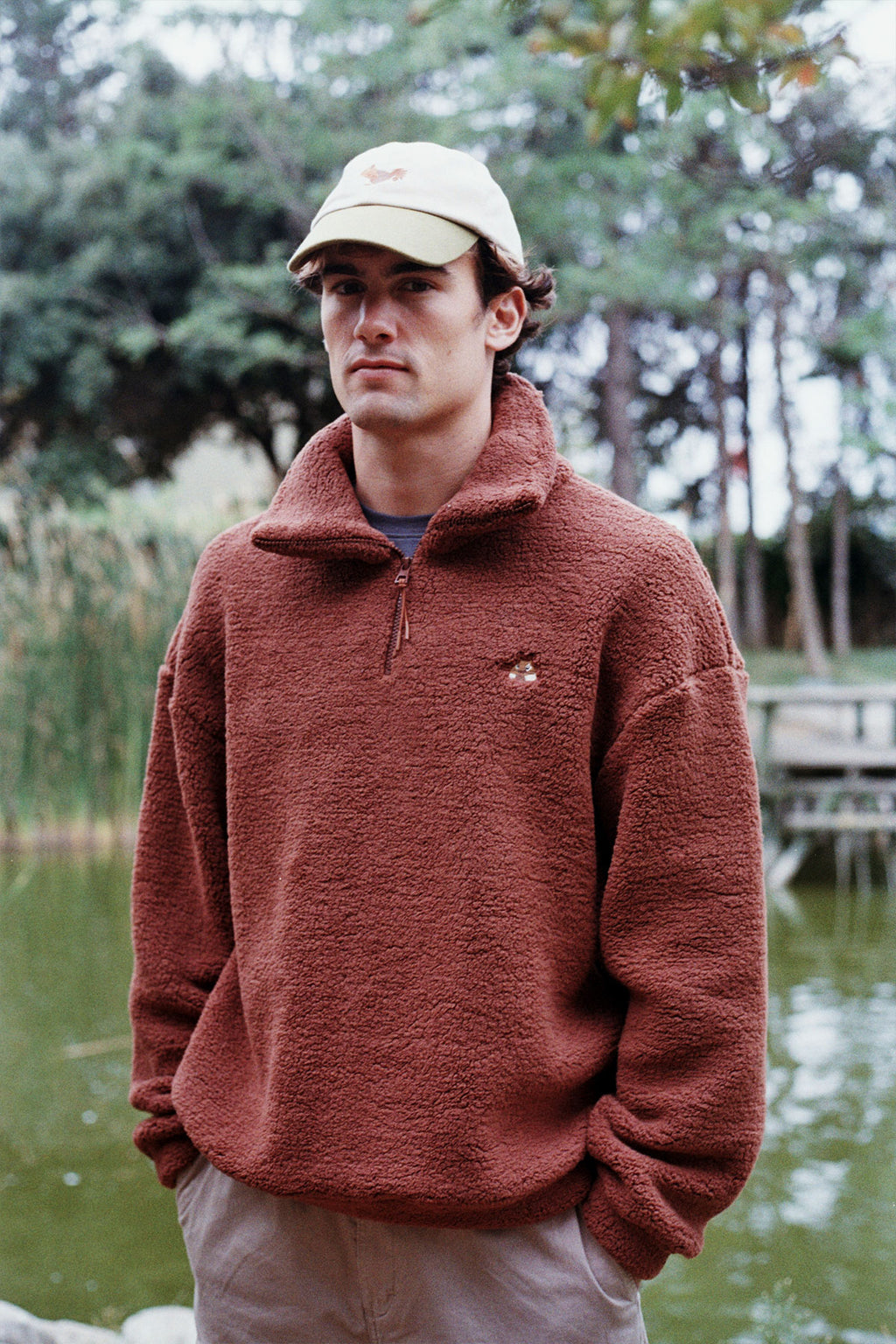 Sincap Sherpa Quarter-Zip Sweatshirt - Kahverengi