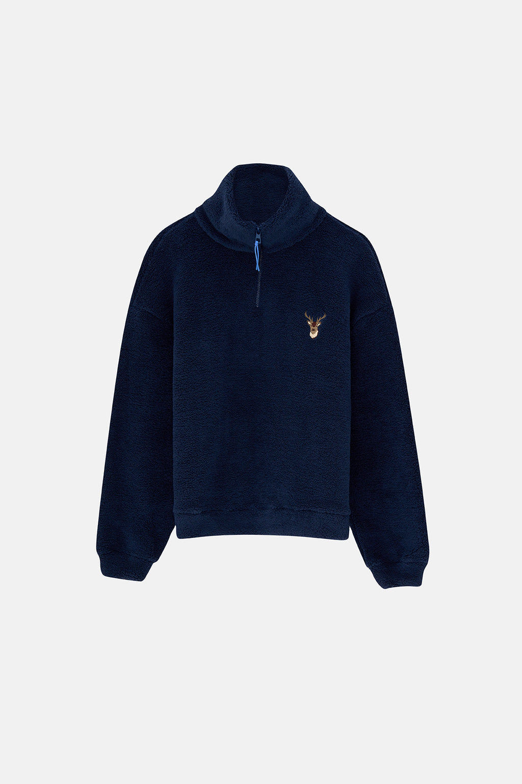 Geyik Sherpa Quarter-Zip Sweatshirt - Lacivert