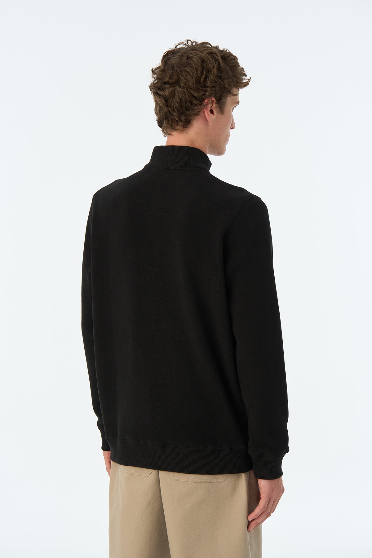 Kızıl Tilki SuperSoft Quarter-Zip Sweatshirt - Siyah