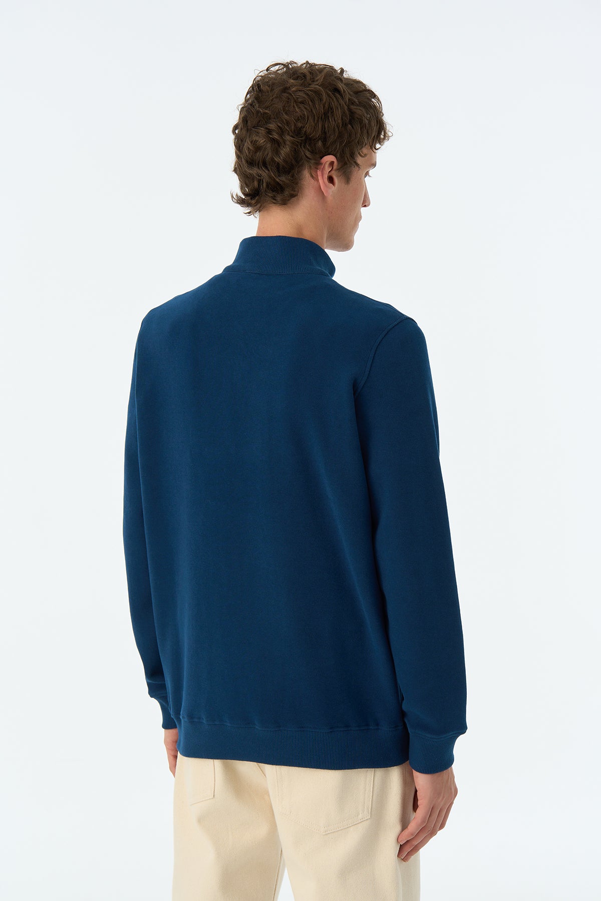 Basic SuperSoft  Quarter-Zip Sweatshirt - Lacivert