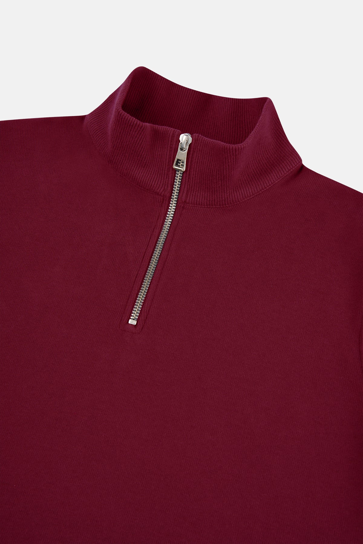 Basic SuperSoft Quarter-Zip Sweatshirt - Bordo