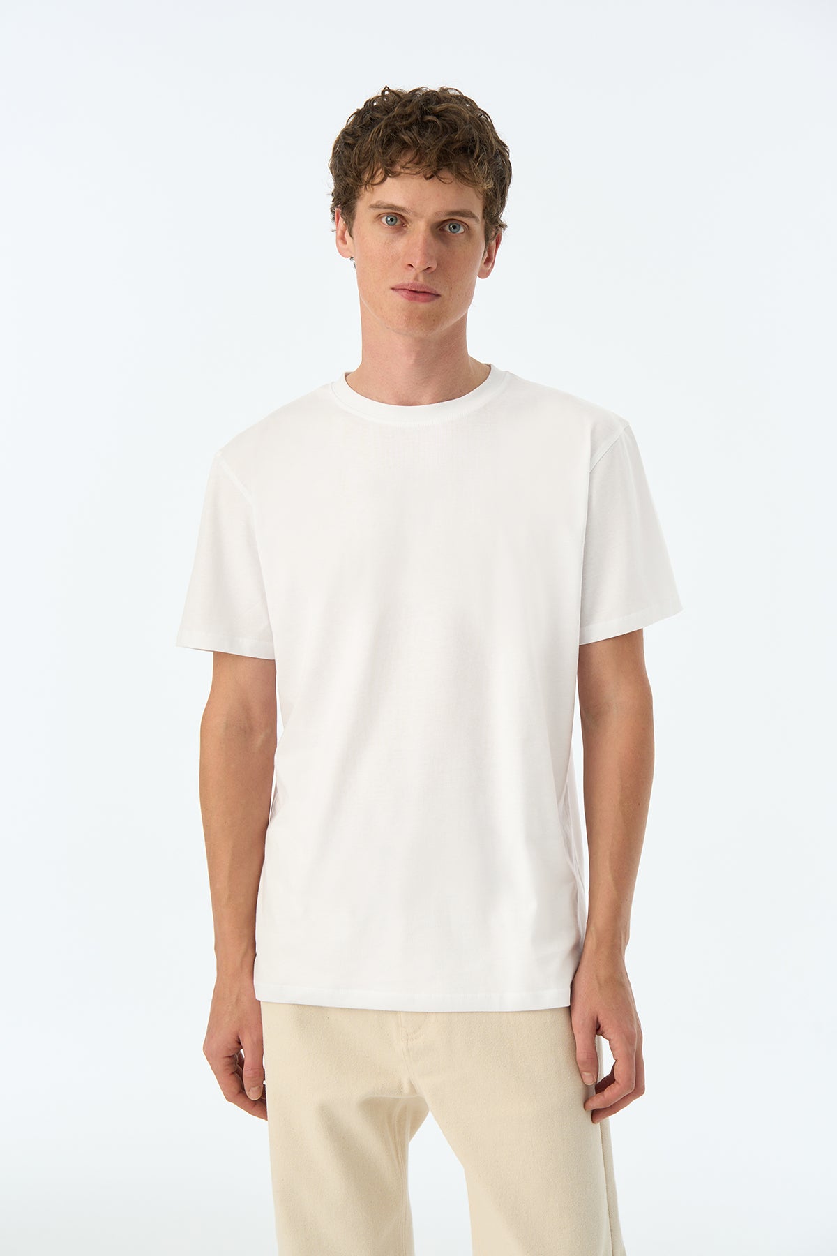 Basic Lightweight T-Shirt - Beyaz