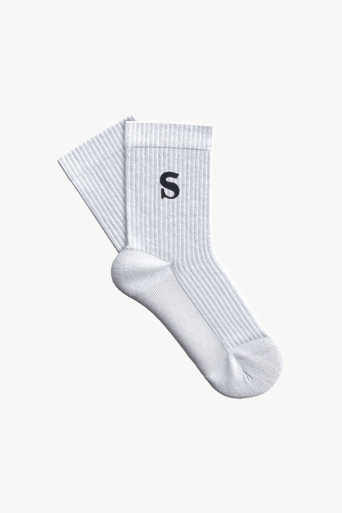 Socrates Logo Havlu Çorap - Beyaz